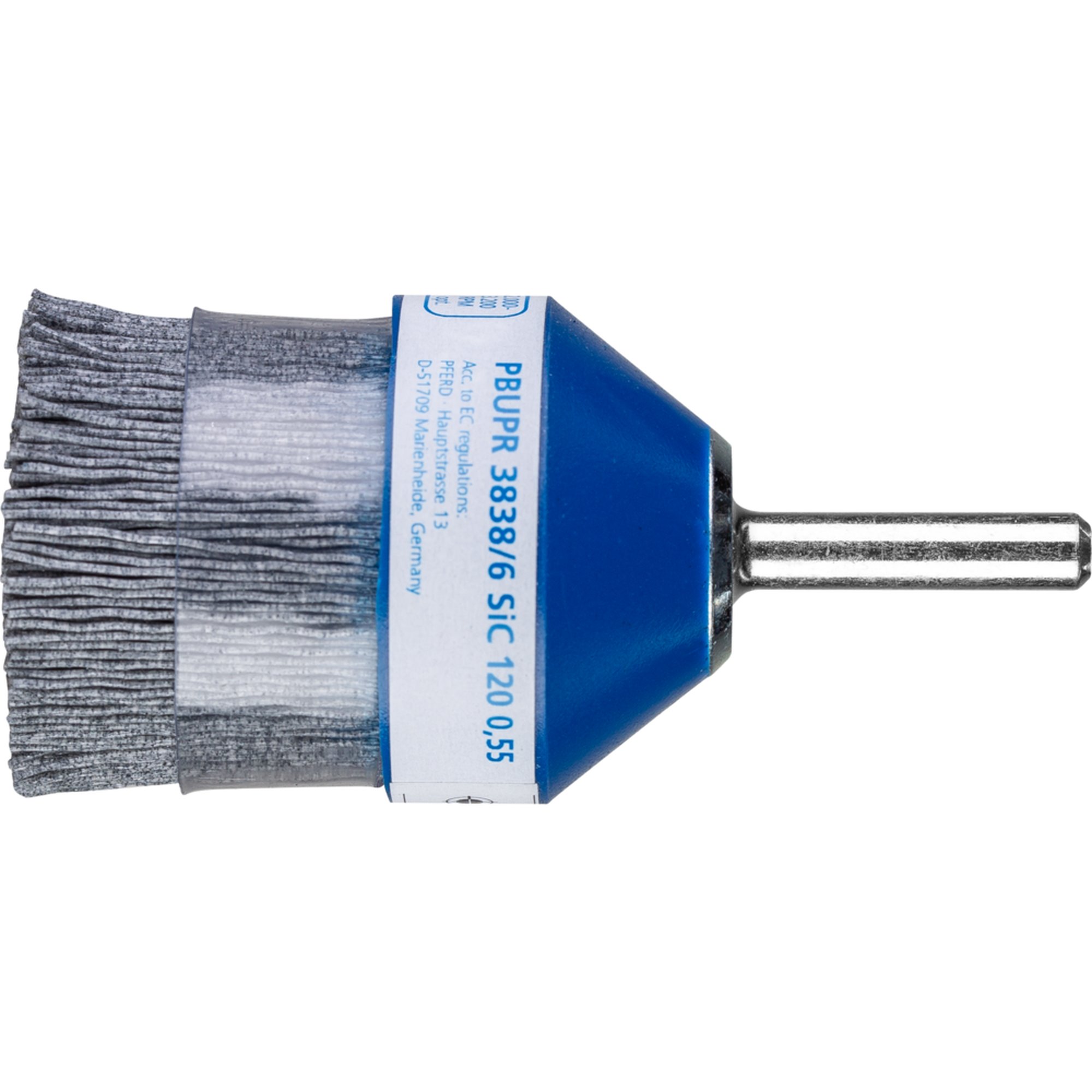 PFERD Pinselbürste mit Plastikkörper und Stützring PBUPR 3838/6 SiC 120 0,55