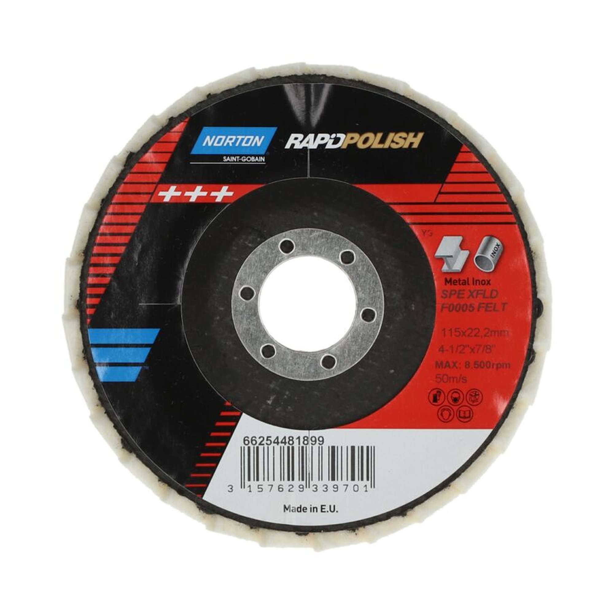 5 x Norton Tellerfächerscheibe Rapid Polish F0005 für effizientes Polieren