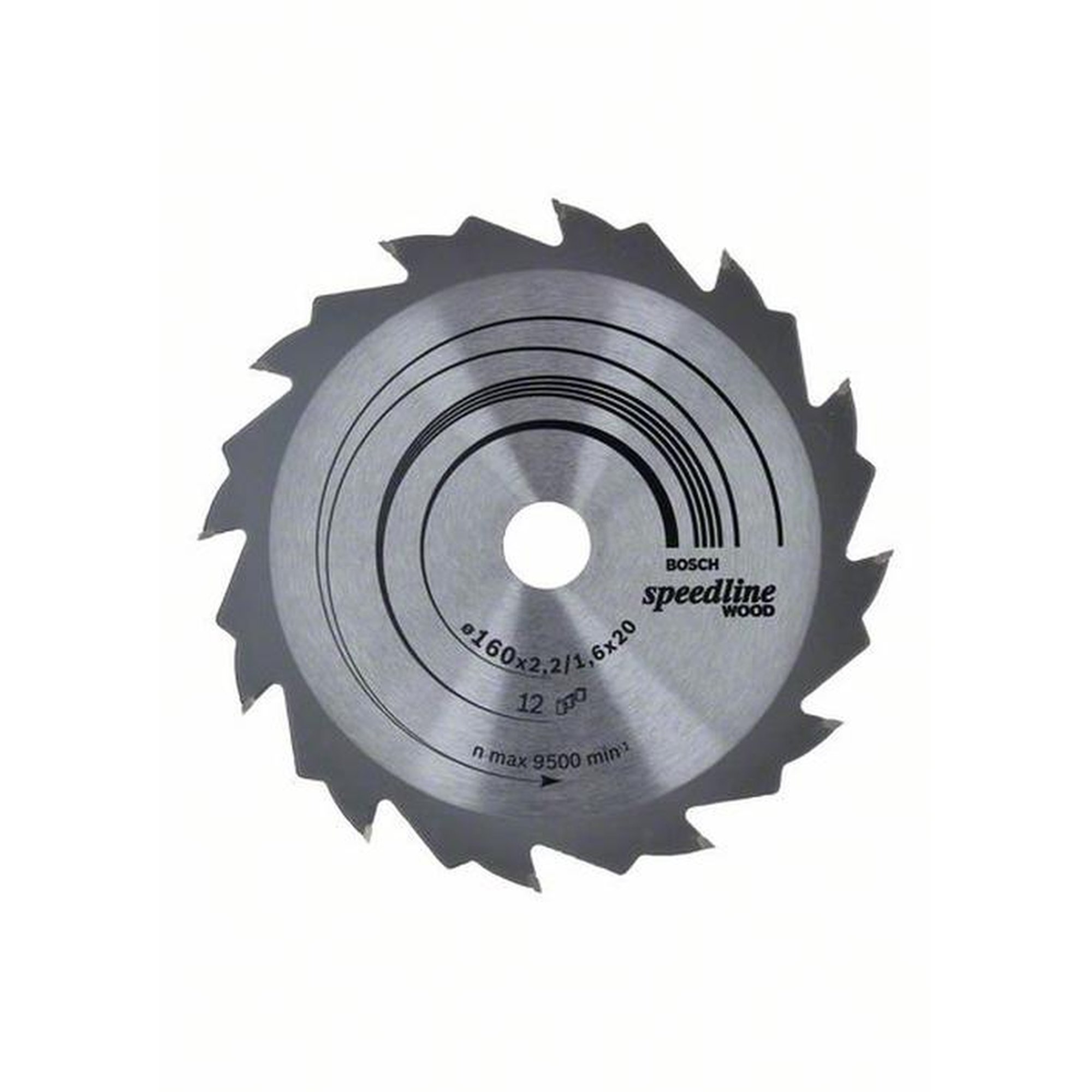 BOSCH Kreissägeblatt Speedline Holz, Ø 160 mm, 12 Zähne