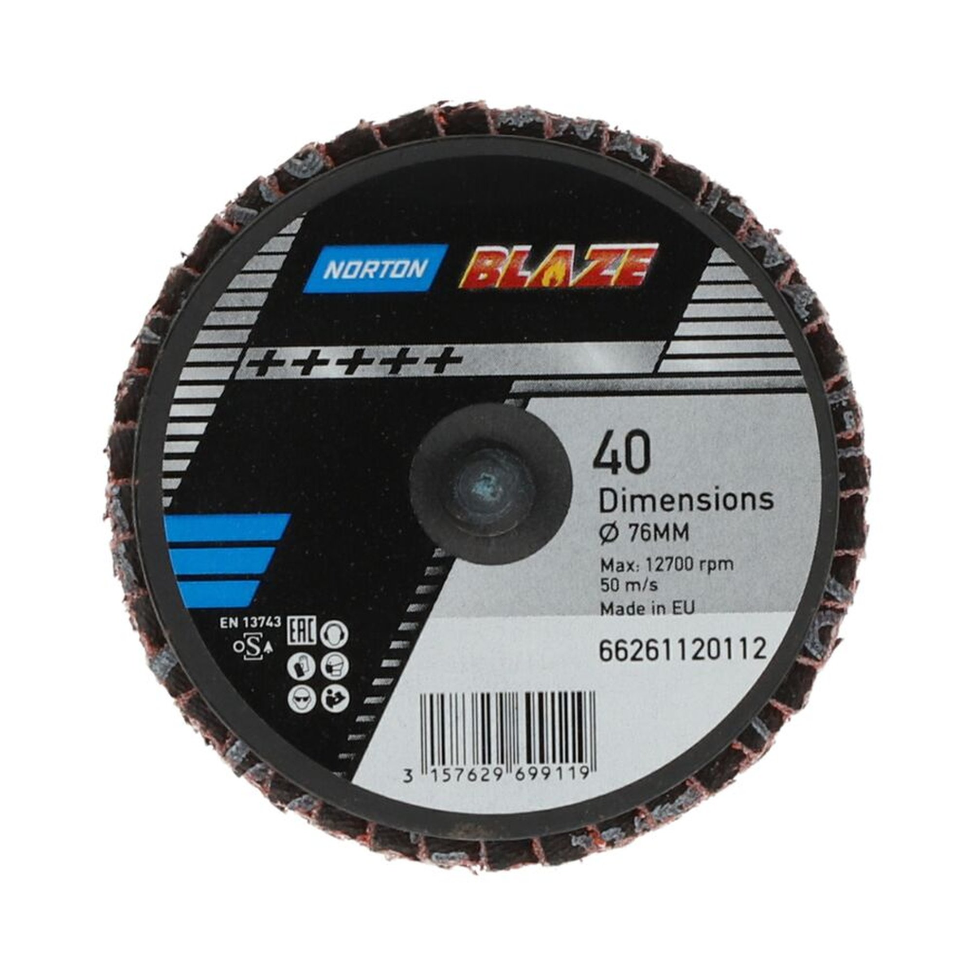 10 x Norton Blaze R980P Fächerschleifscheiben | 75 mm | Korn 40 | Hochleistungsschleifen