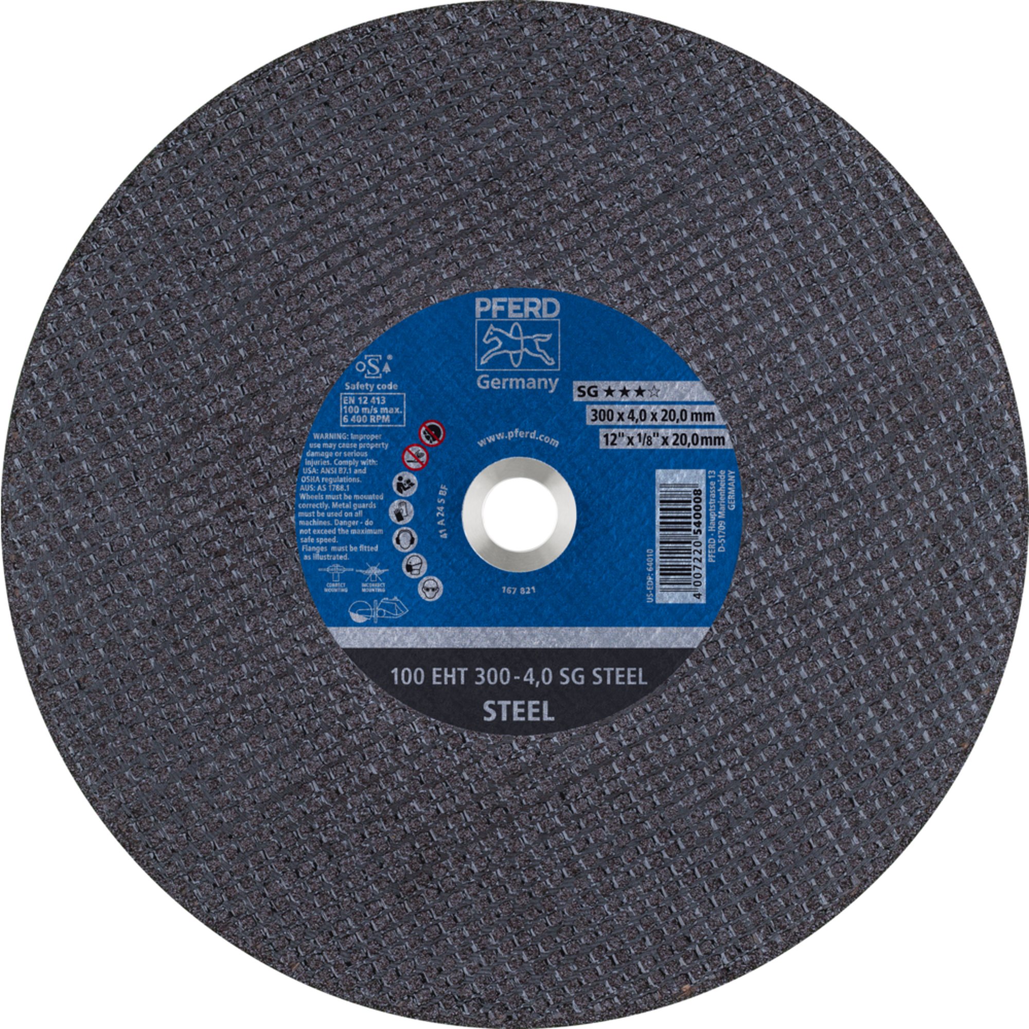 20 x PFERD Trennscheibe 80 EHT 300-4,0 SG STEEL/20,0