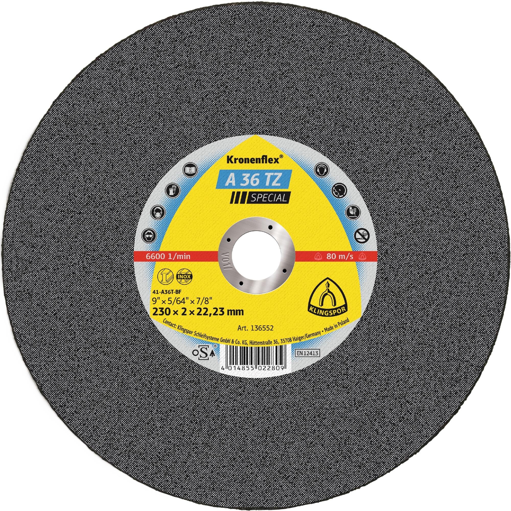 25 x Klingspor A 36 TZ Trennscheiben, 125 x 2 x 22,23 mm gerade