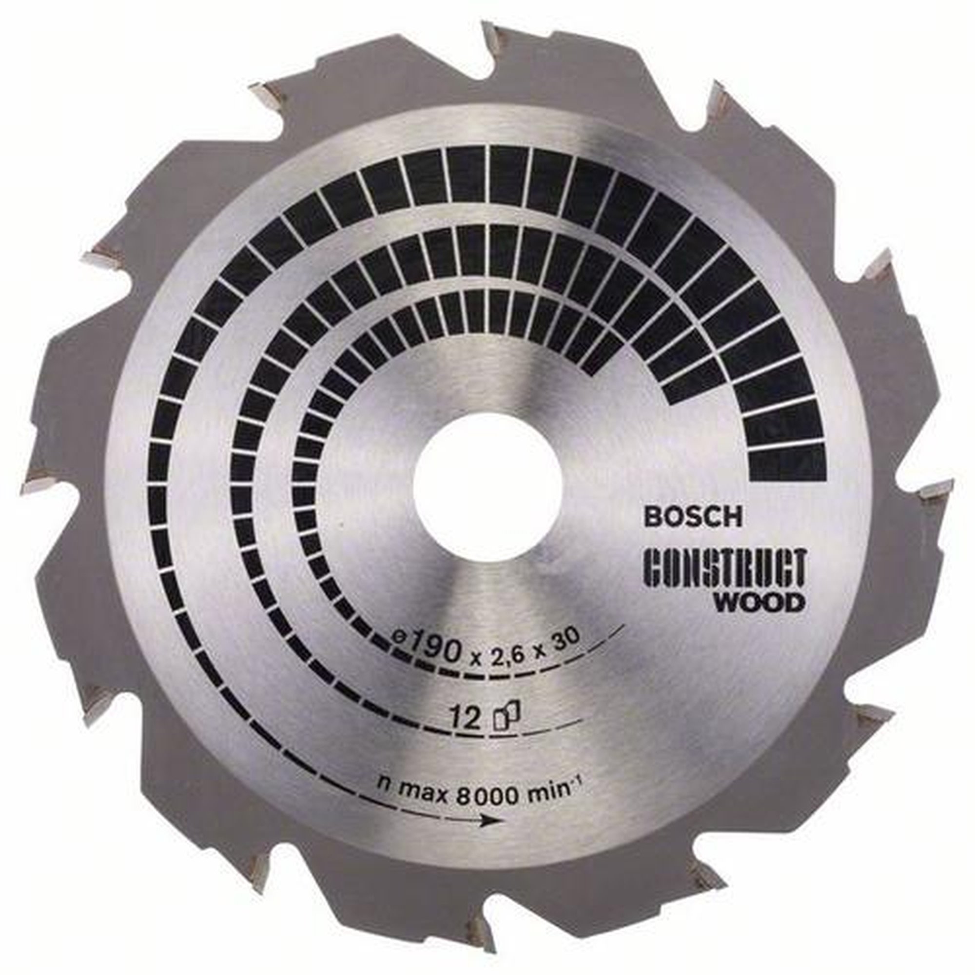 BOSCH Kreissägeblatt Bauholz, Ø 190 mm, 12 Zähne