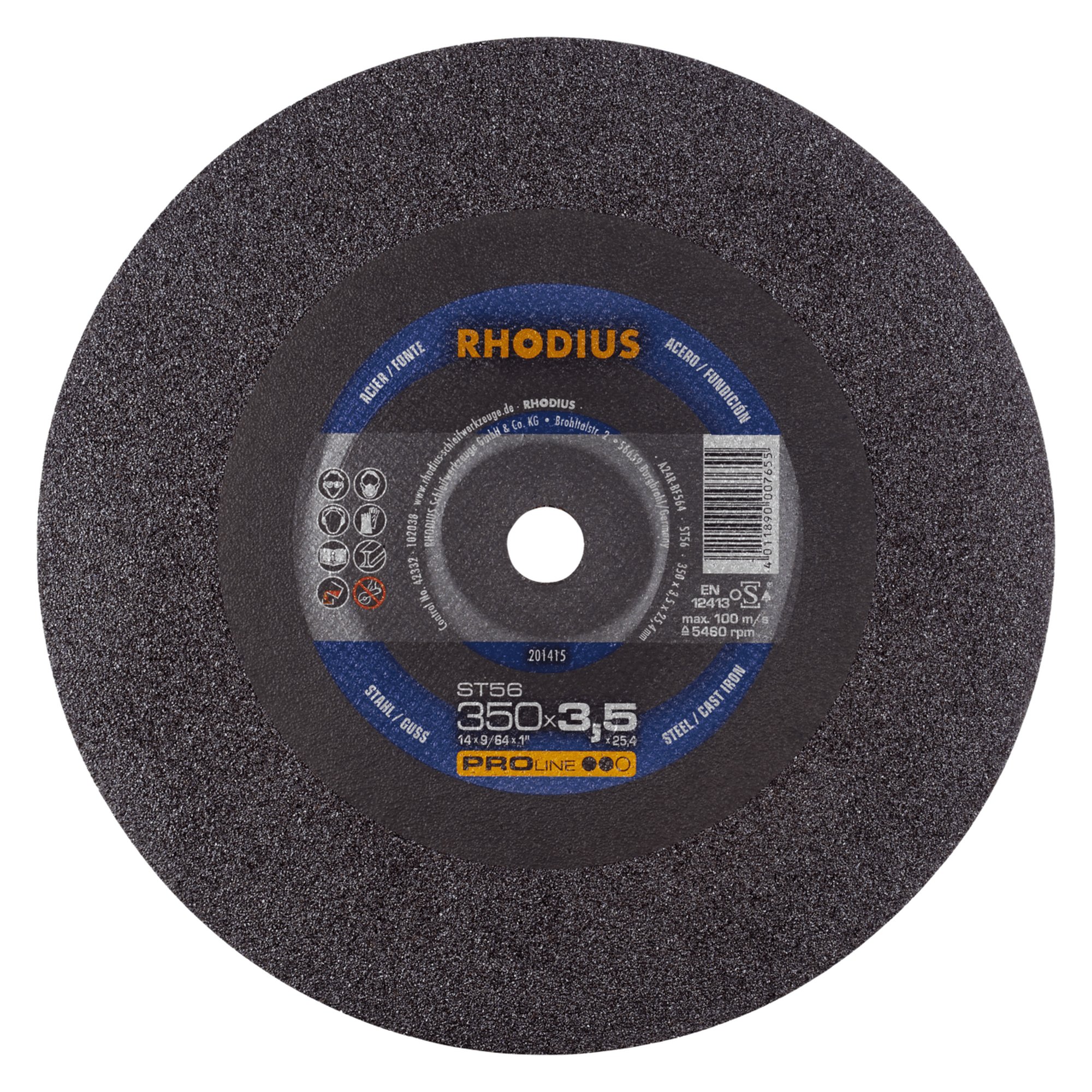 10 x RHODIUS Stationäre Trennscheibe ST56 Ø 350 mm