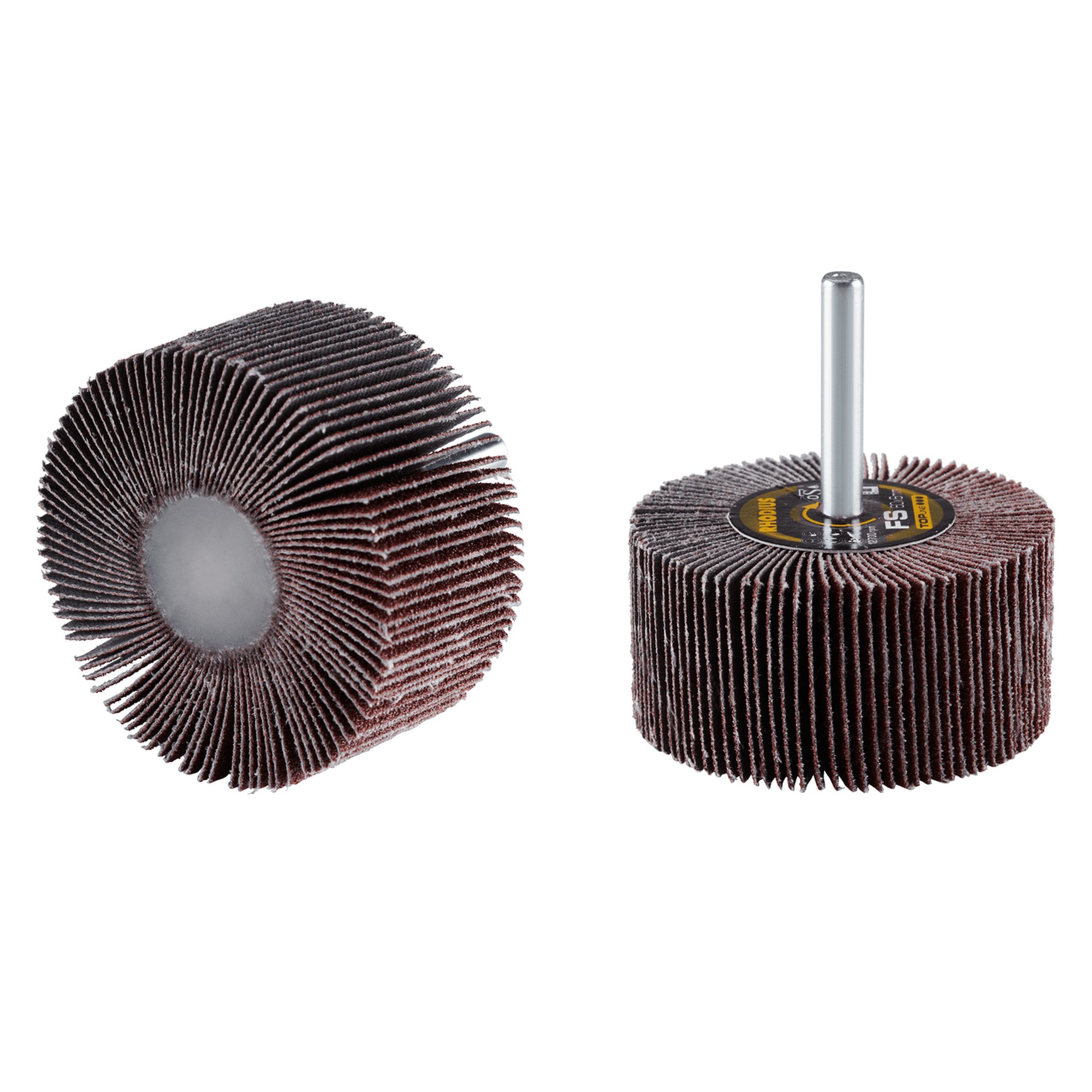 10 x RHODIUS Fächerschleifer Schleifmop FS Ø 60 mm Körnung 120