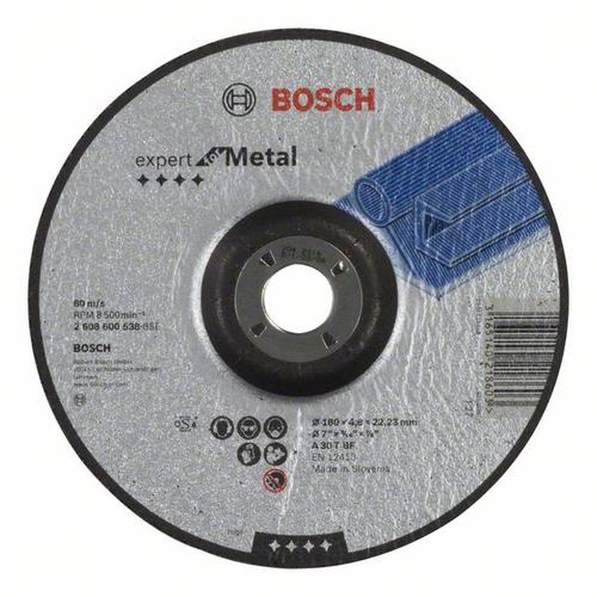 10x BOSCH Schruppscheibe gekröpft Expert für Metall A 30 T BF, Ø 180 x 4,8 mm