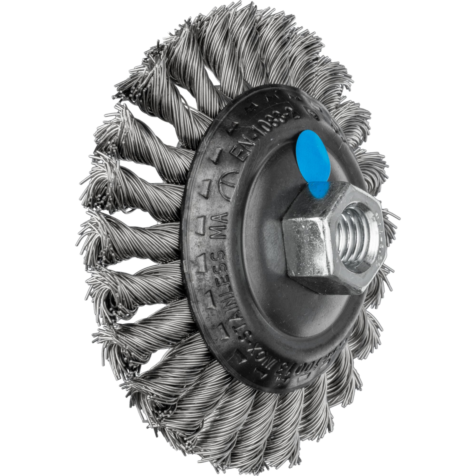 PFERD Kegelbürste mit Gewinde, gezopft POS KBG 10013/M14 INOX 0,50