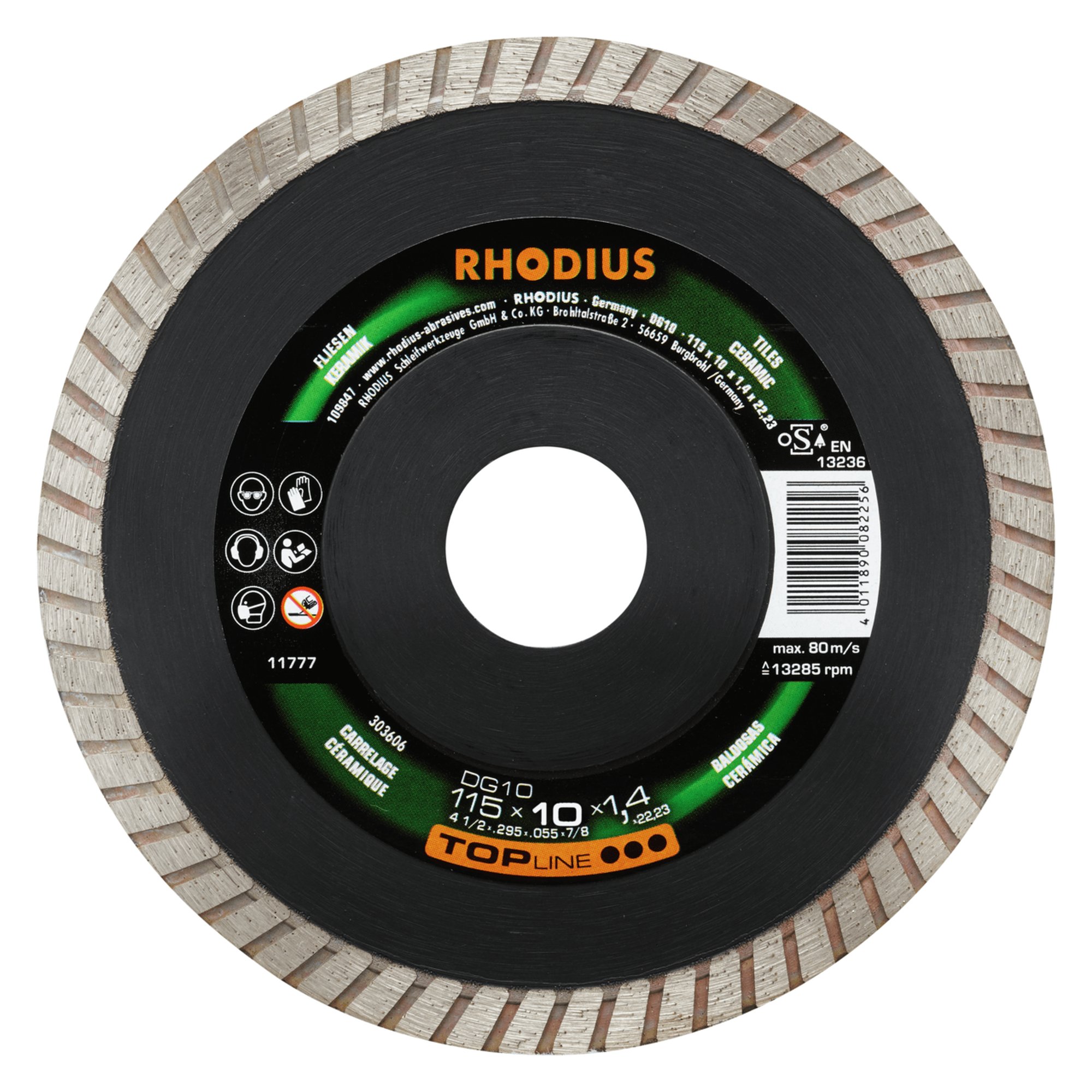 RHODIUS Diamanttrennscheibe  DG10 Ø 115 mm