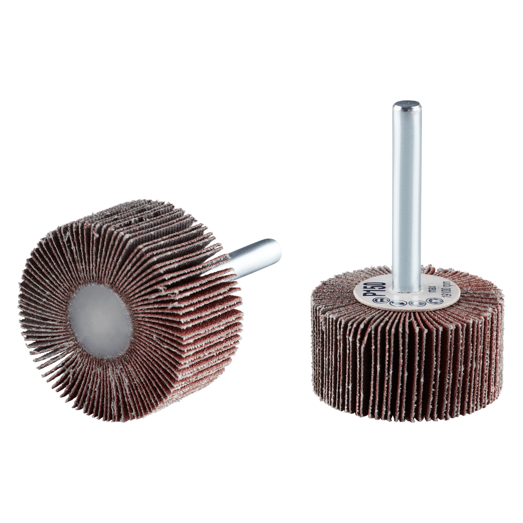 10 x RHODIUS Fächerschleifer Schleifmop FS Ø 50 mm Körnung 40