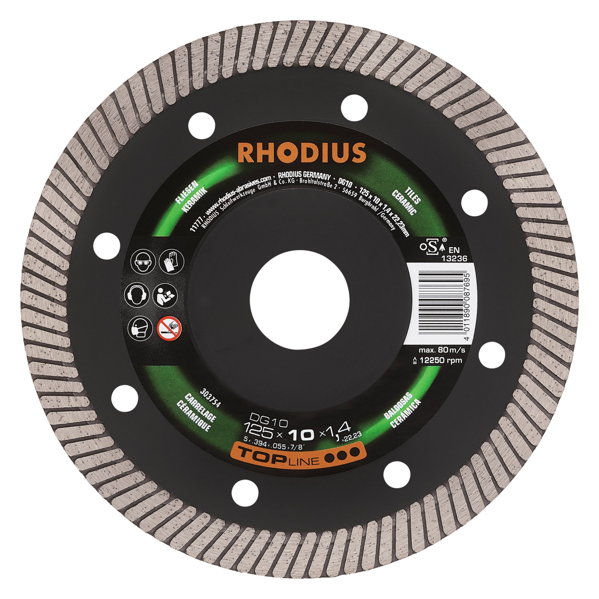 RHODIUS Diamanttrennscheibe  DG10 Ø 125 mm