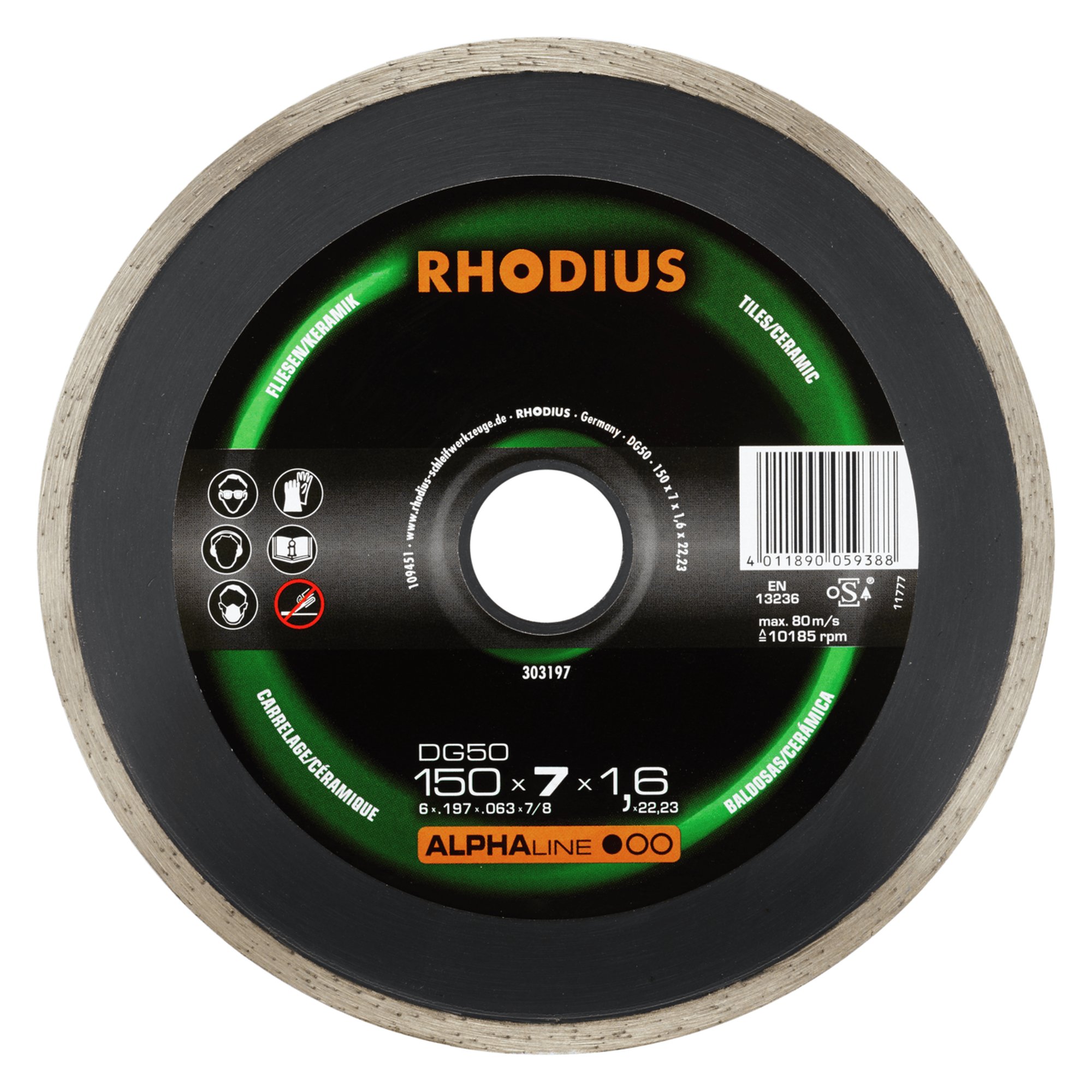 RHODIUS Diamanttrennscheibe  DG50 Ø 150 mm