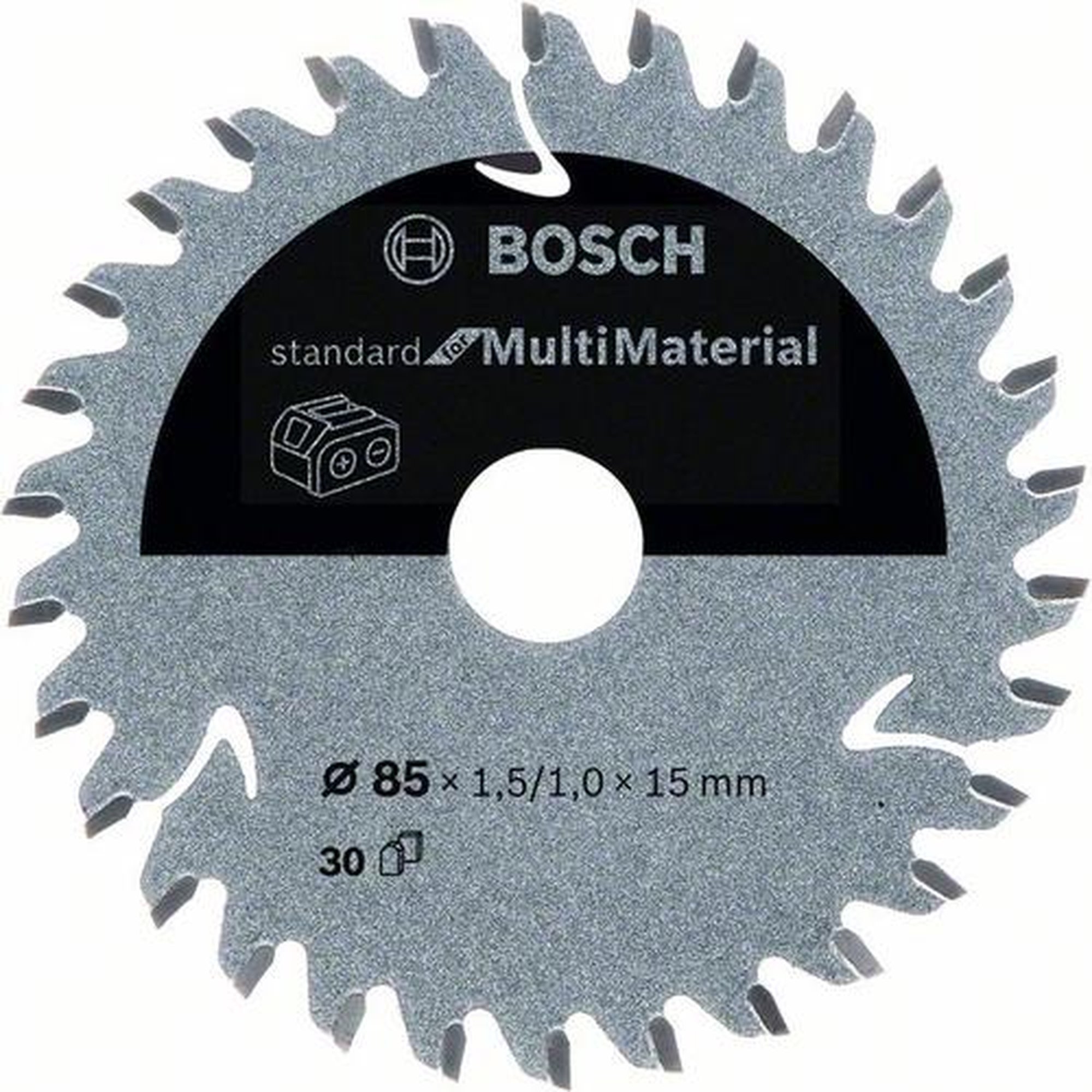 BOSCH Akku-Kreissägeblatt Standard für Multimaterial, Ø 85 mm, 30 Zähne