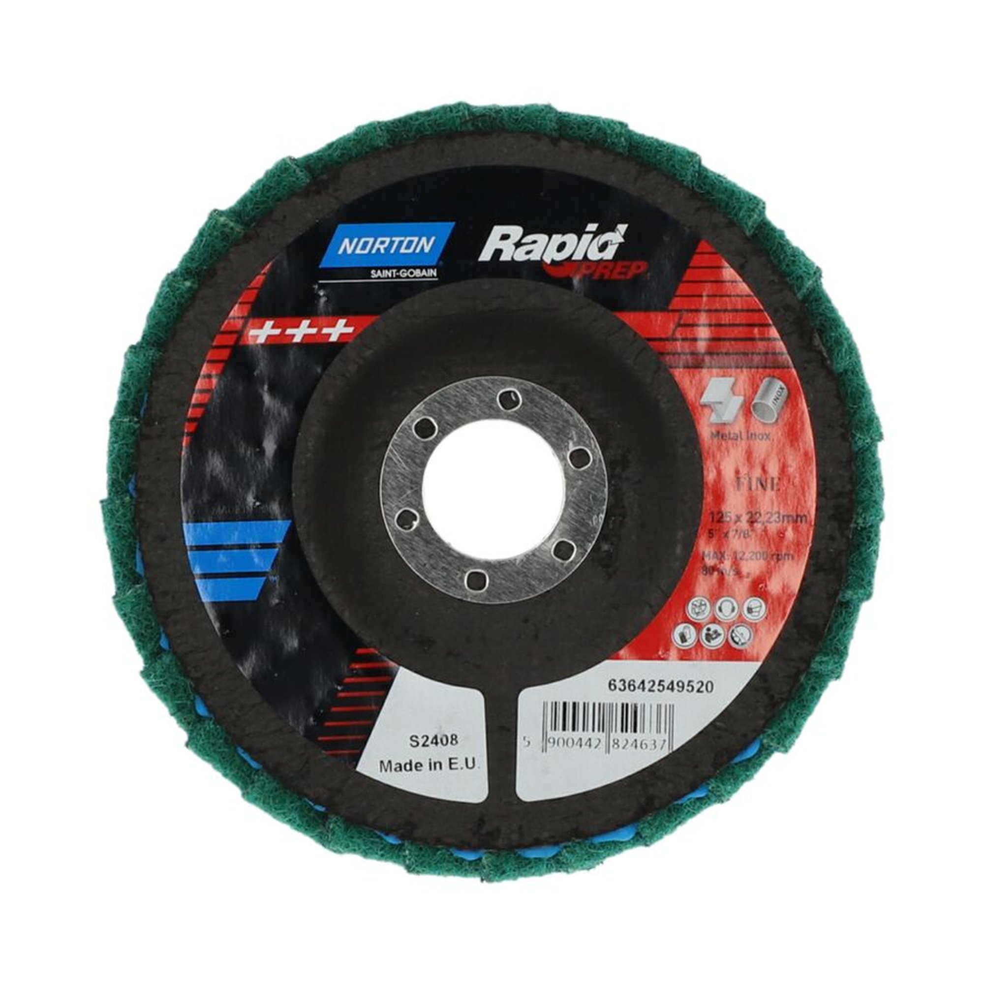 5 x Norton Vlies-Fächerscheiben 125x22mm Fein RAPID PREP für effizientes Schleifen