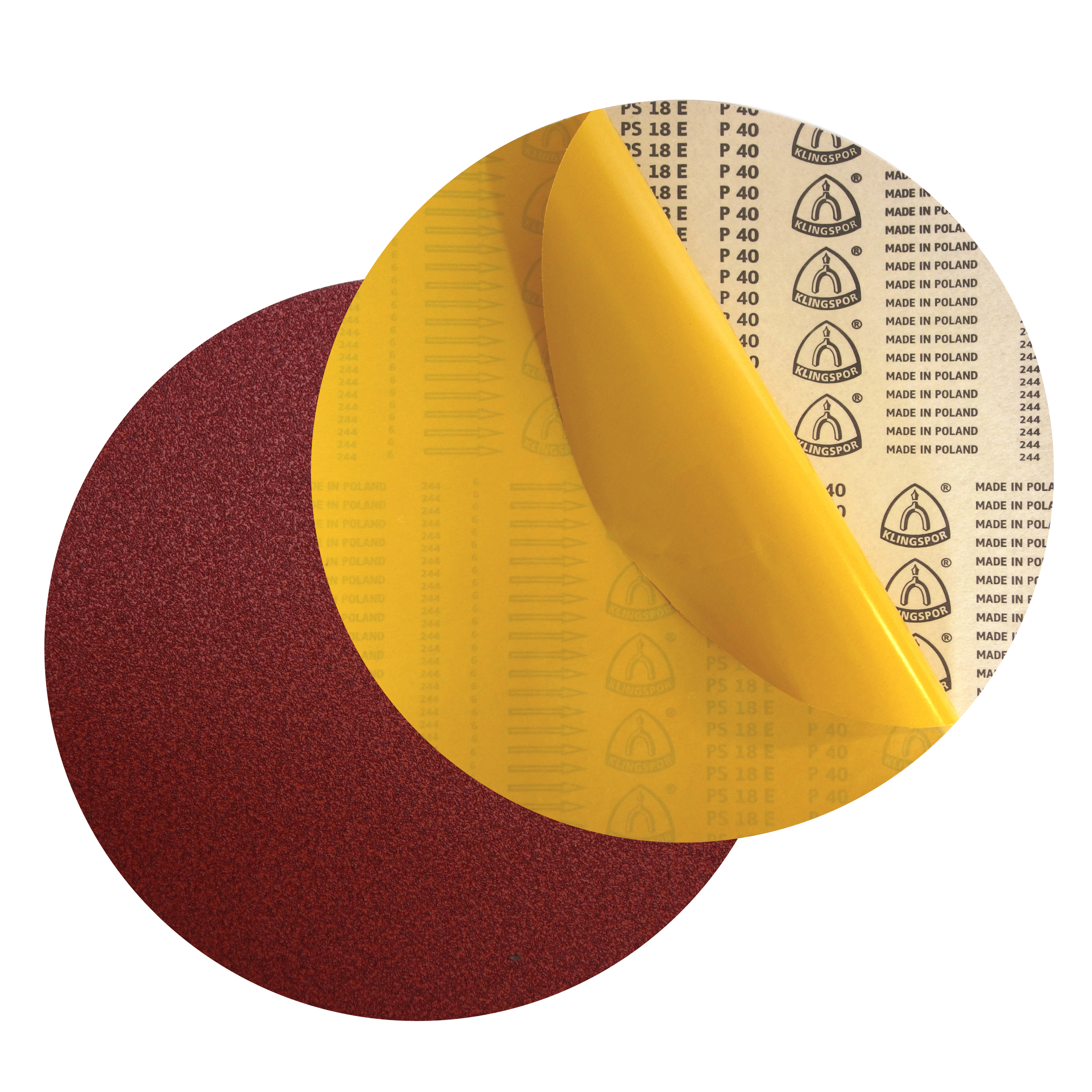 Klingspor Schleifscheibe PS18E selbstklebend | 250 mm | ungelocht | Korn 80
