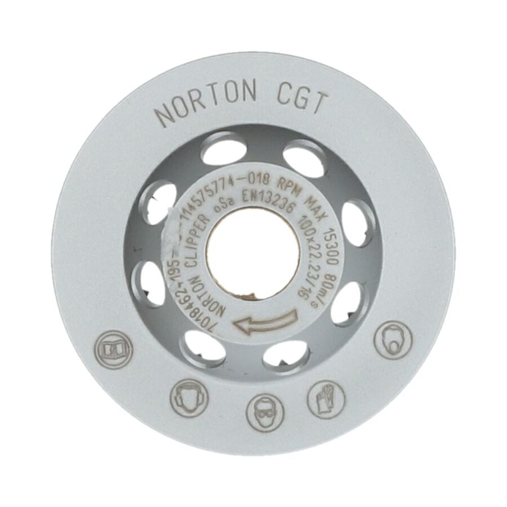 Norton Clipper CG TURBO Diamant-Topfschleifer 100x22.23mm für präzises Schleifen
