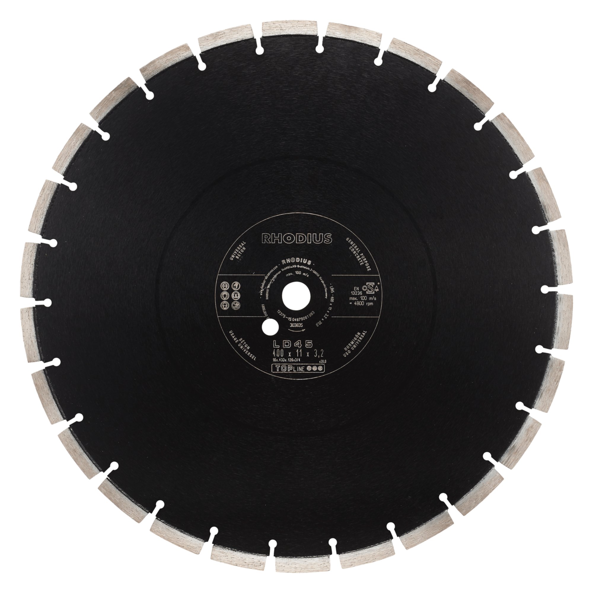 RHODIUS Diamanttrennscheibe  LD45 Ø 400 mm