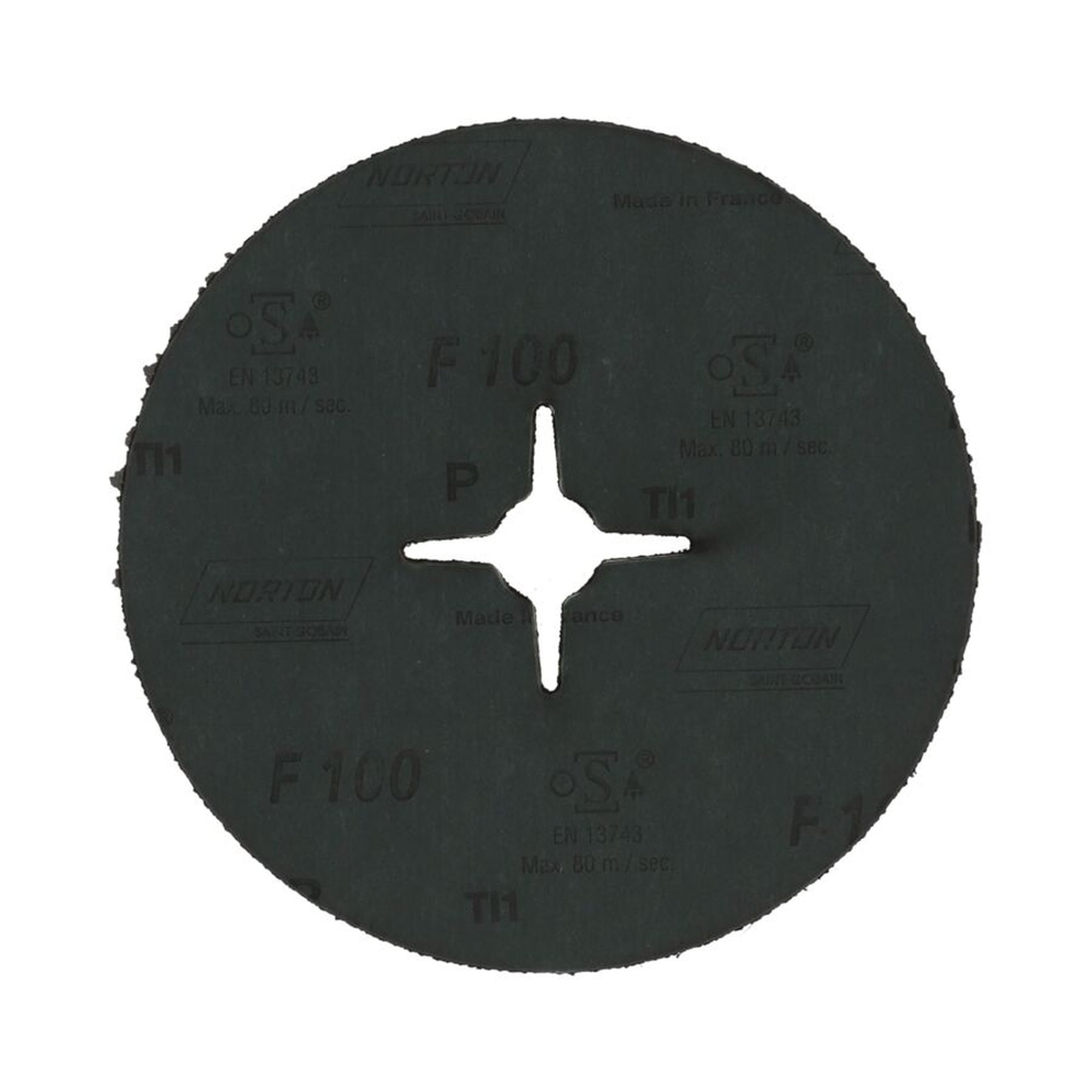 25 x Norton F100 Fiberscheiben | 180 x 22 mm | Korn 36 | Schleifscheiben Set