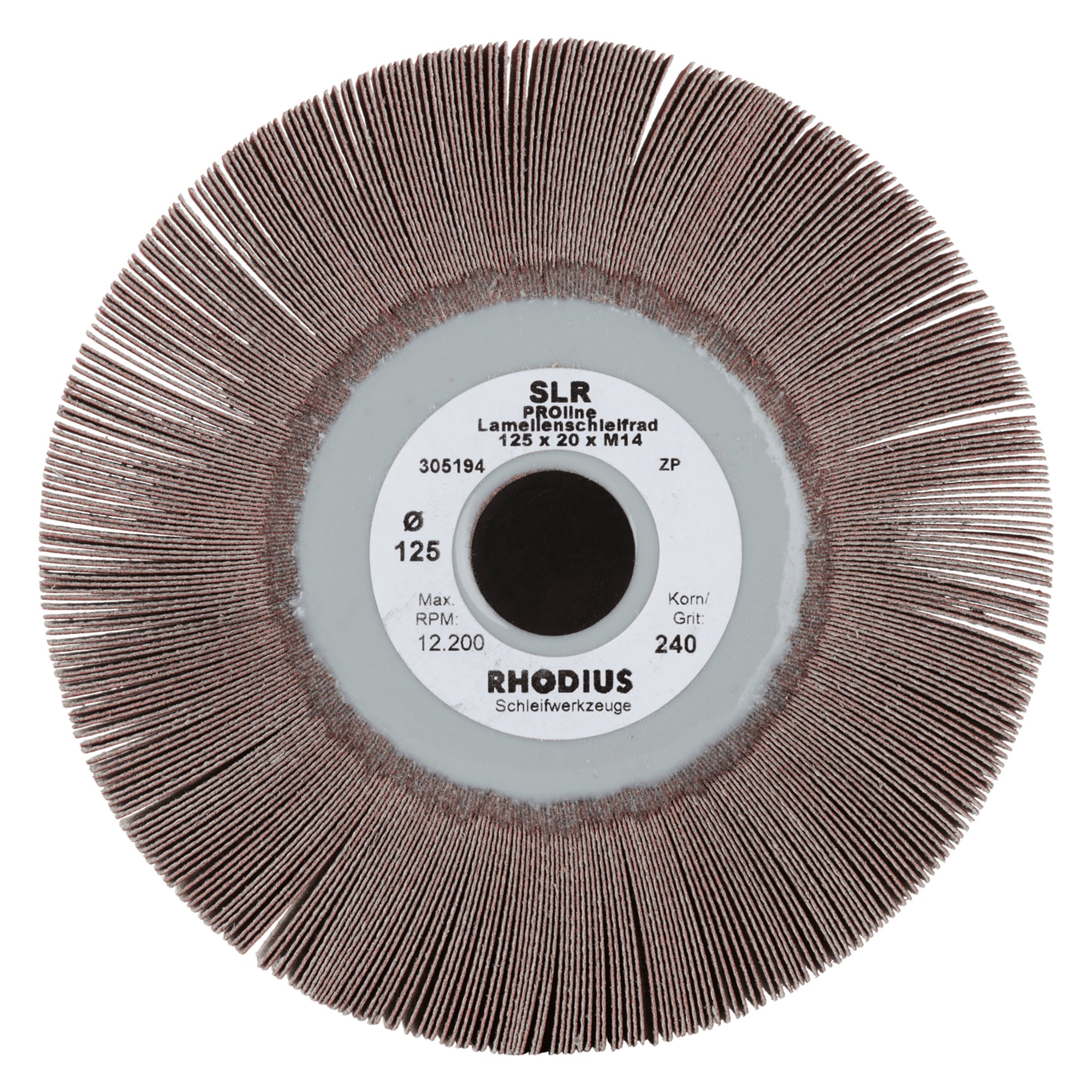 5 x RHODIUS Fächerschleifer Schleifmop SLR Ø 125 mm Körnung 320