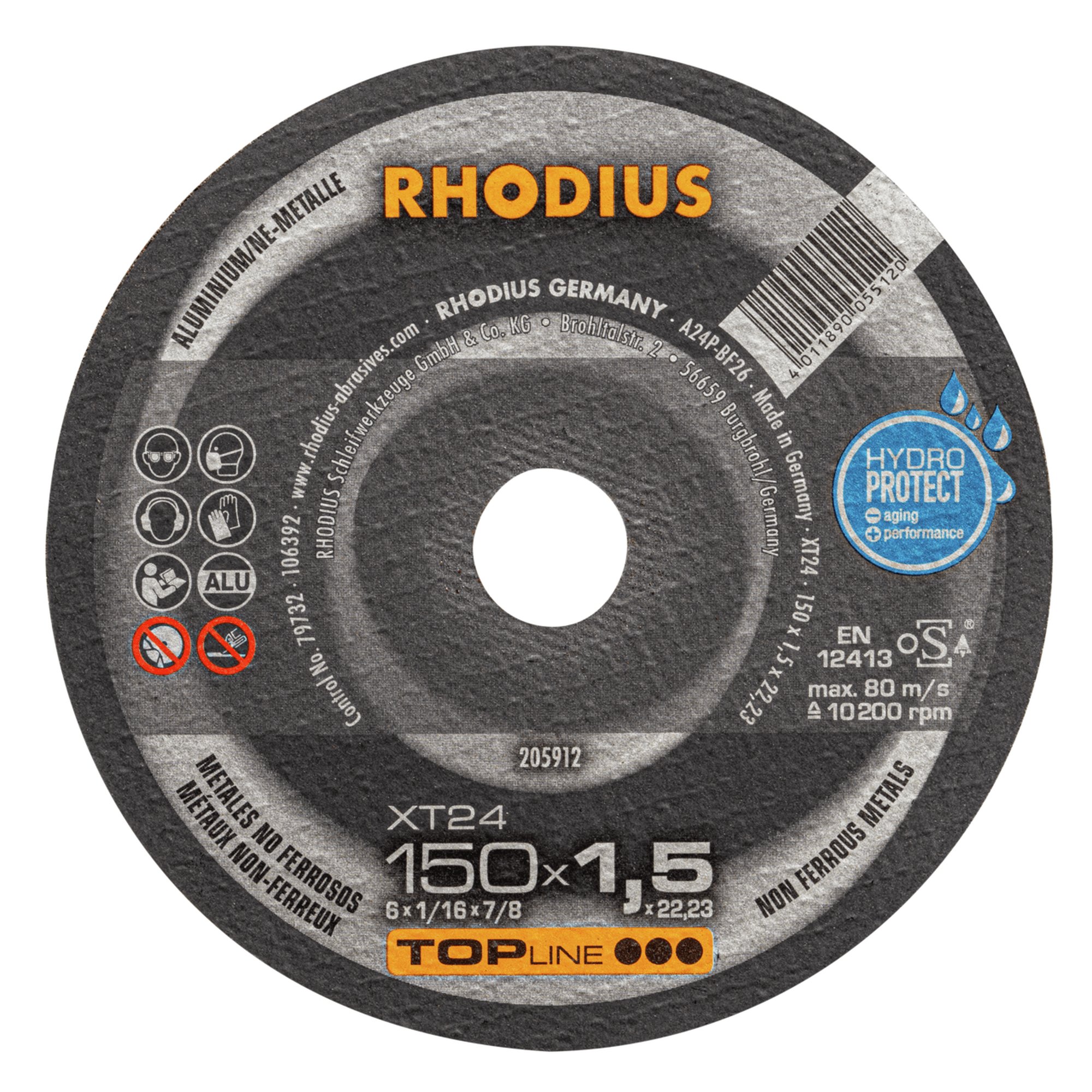 25 x RHODIUS Extradünne Trennscheibe XT24 Ø 150 mm