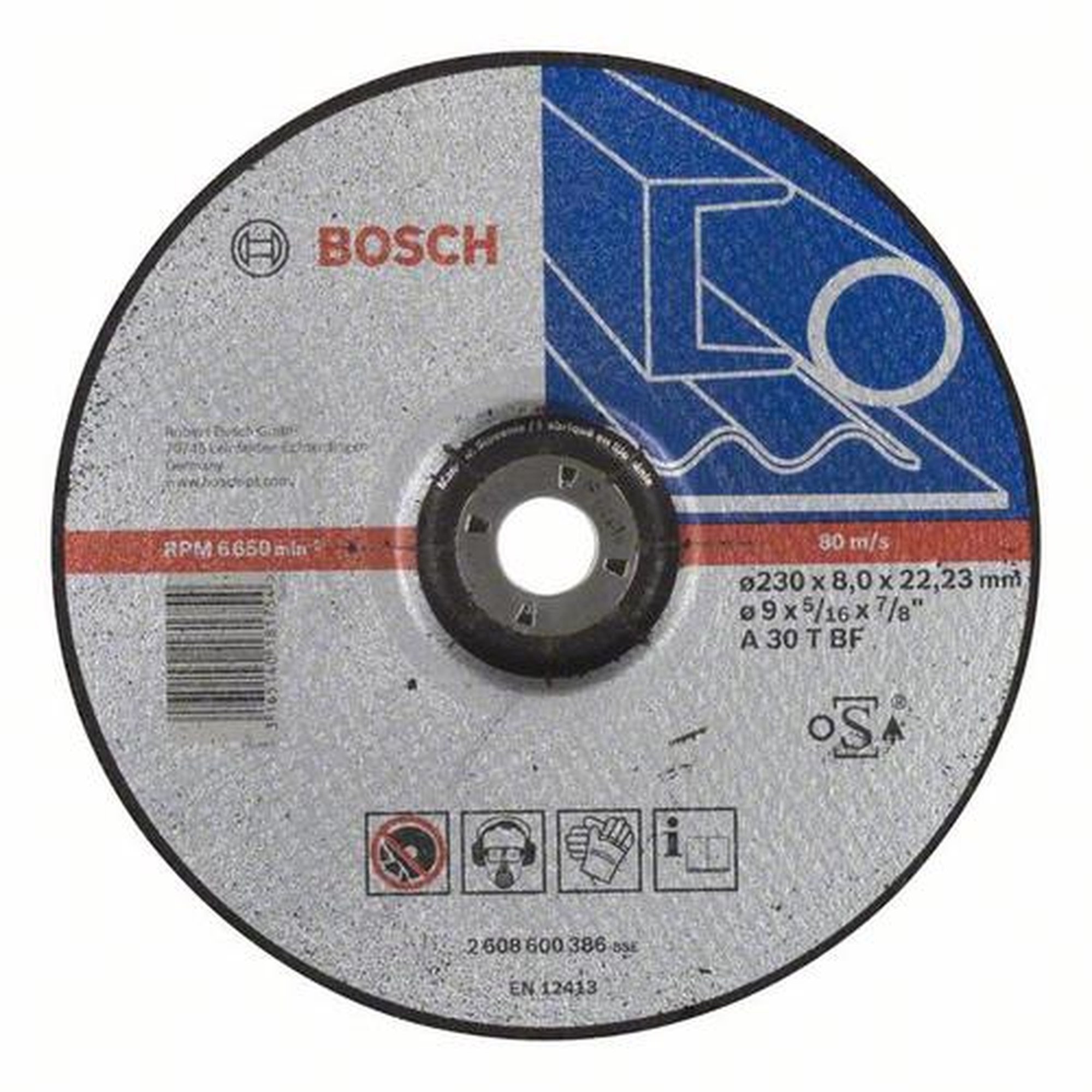 10x BOSCH Schruppscheibe gekröpft Expert für Metall A 30 T BF, Ø 230 x 8 mm