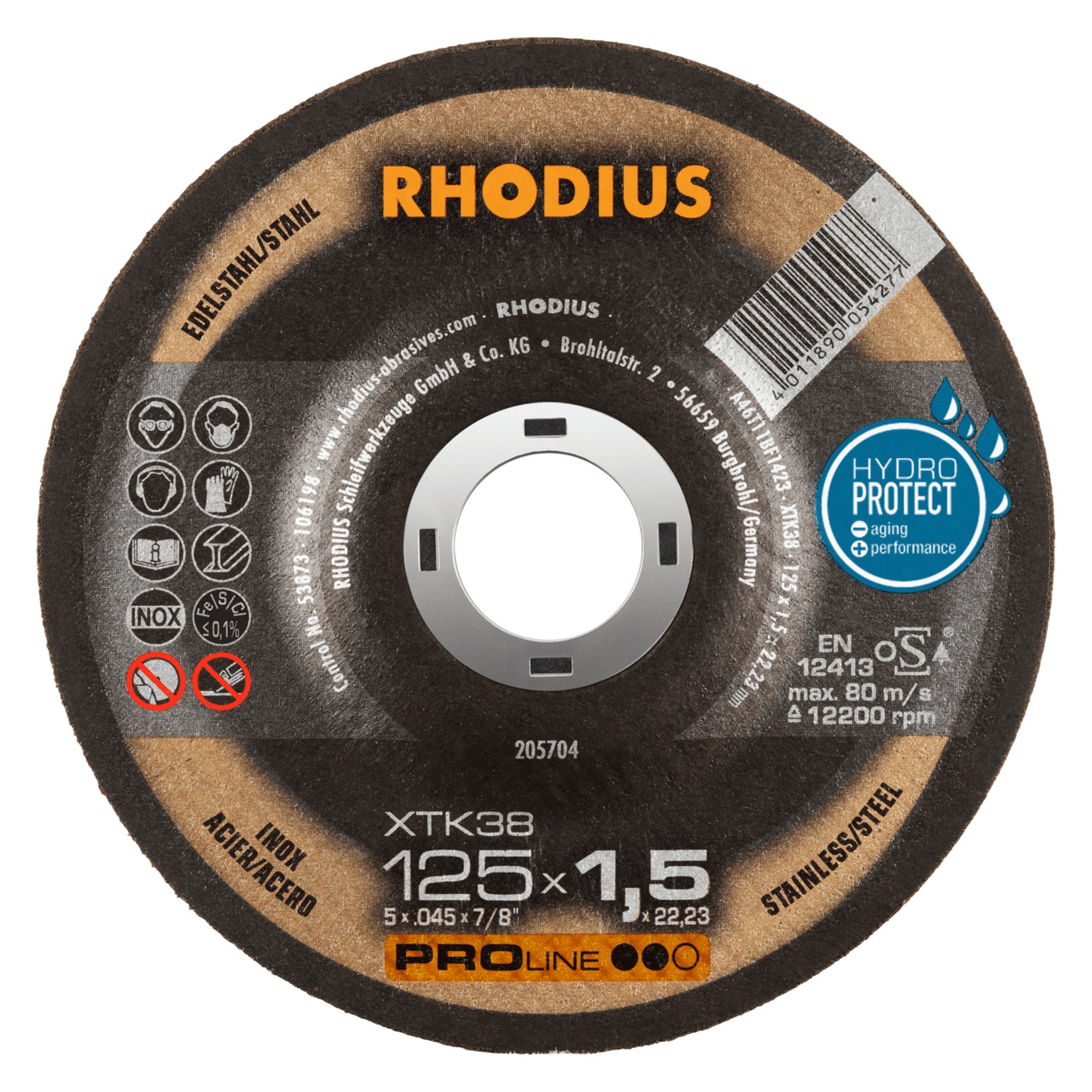 50 x RHODIUS Extradünne Trennscheibe XTK38 Ø 125 mm