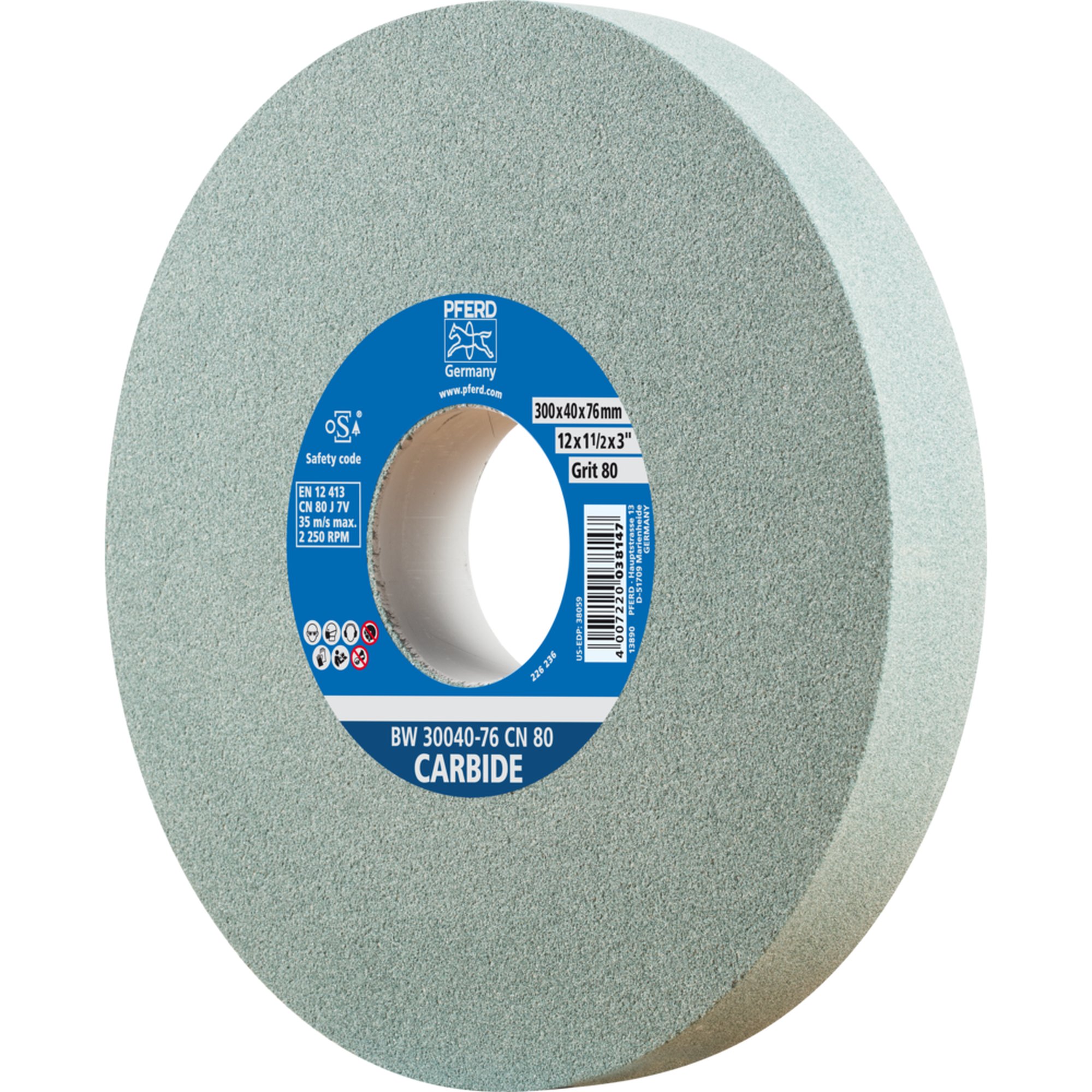 PFERD Schleifbockscheibe BW 30040-76 CN 80 CARBIDE