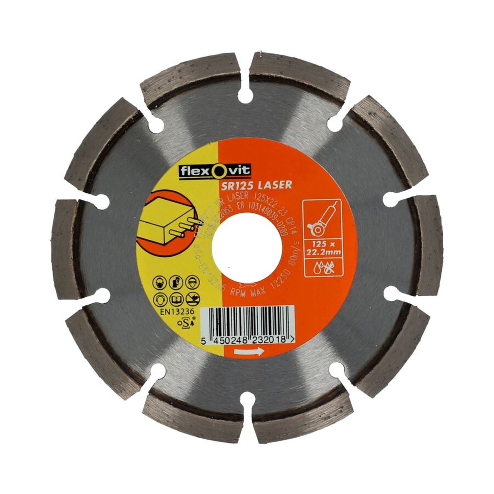 Diamantscheibe 125x22.23mm Flexovit MERCHANDISING SR LASER für Winkelschleifer