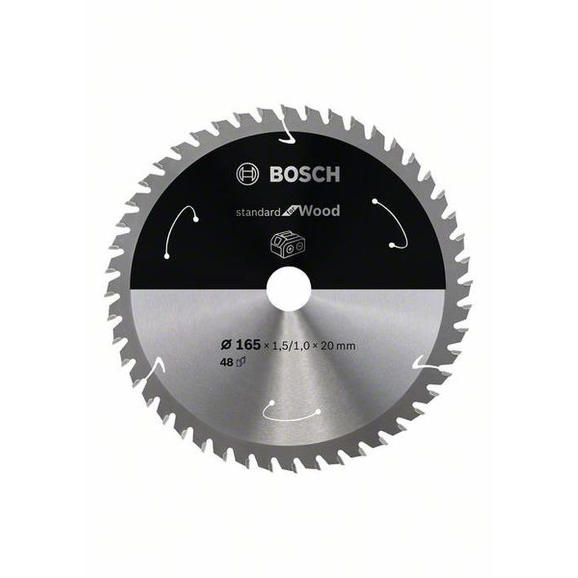 BOSCH Akku-Kreissägeblatt Standard für Holz, Ø 184 mm, 48 Zähne
