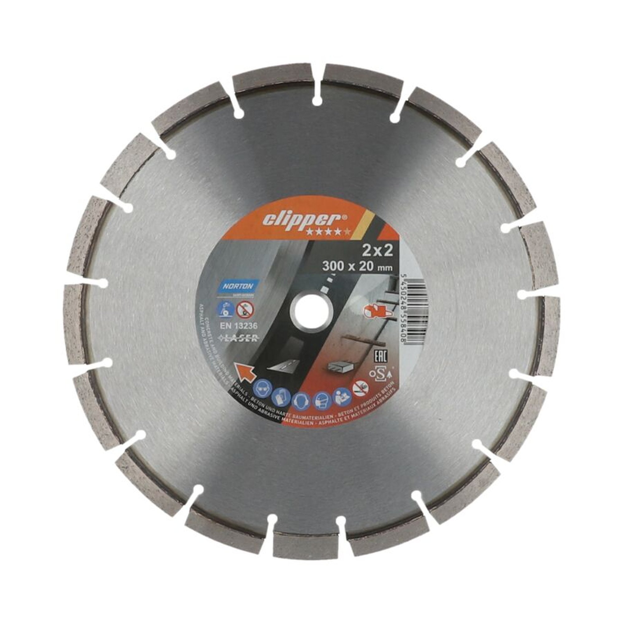 Norton Clipper PRO 2X2 Diamantscheibe 300x20mm für präzises Schneiden