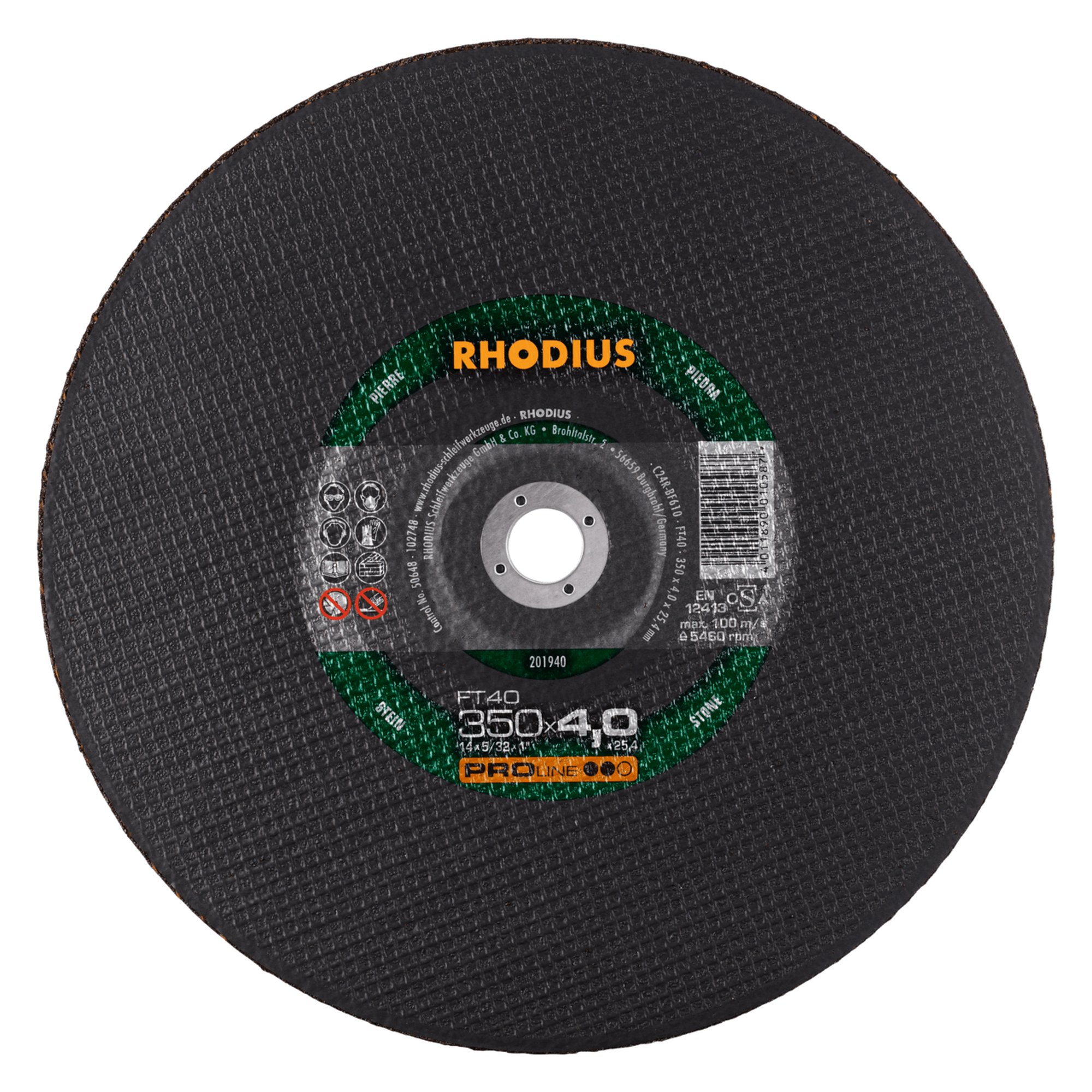 10 x RHODIUS Freihandtrennscheibe FT40 Ø 350 mm