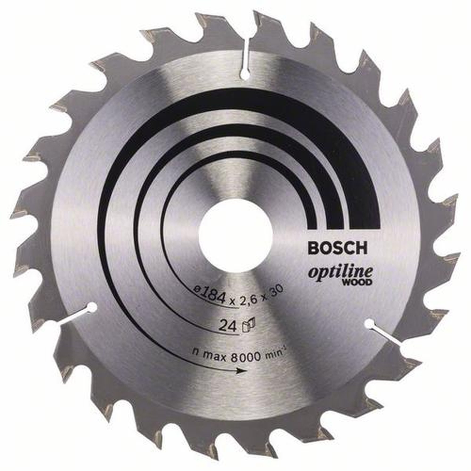 BOSCH Kreissägeblatt Optiline Holz für Handkreissägen, Ø 184 mm, 24 Zähne