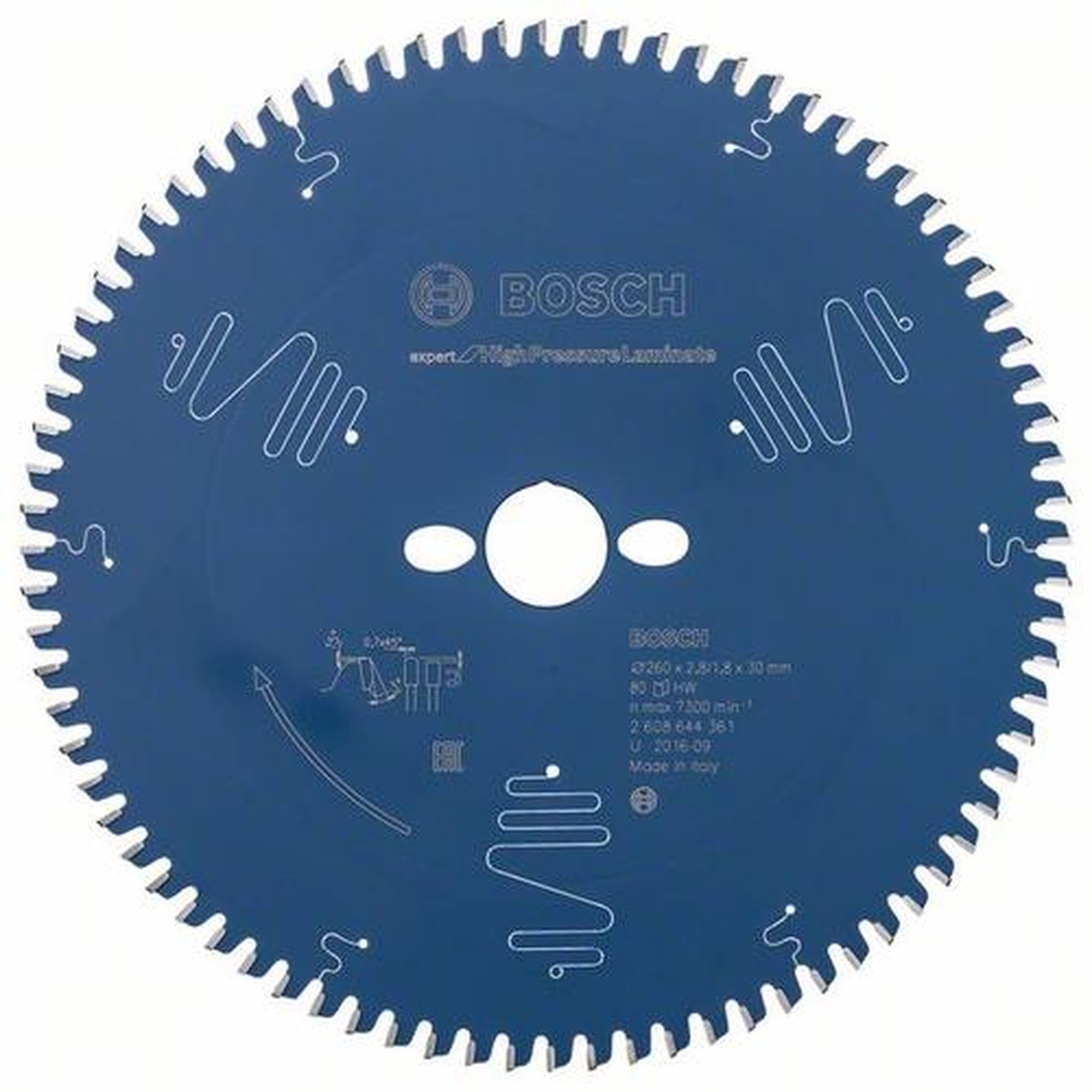 BOSCH Kreissägeblatt Expert für Laminate (HPL), Ø 260 mm, 80 Zähne