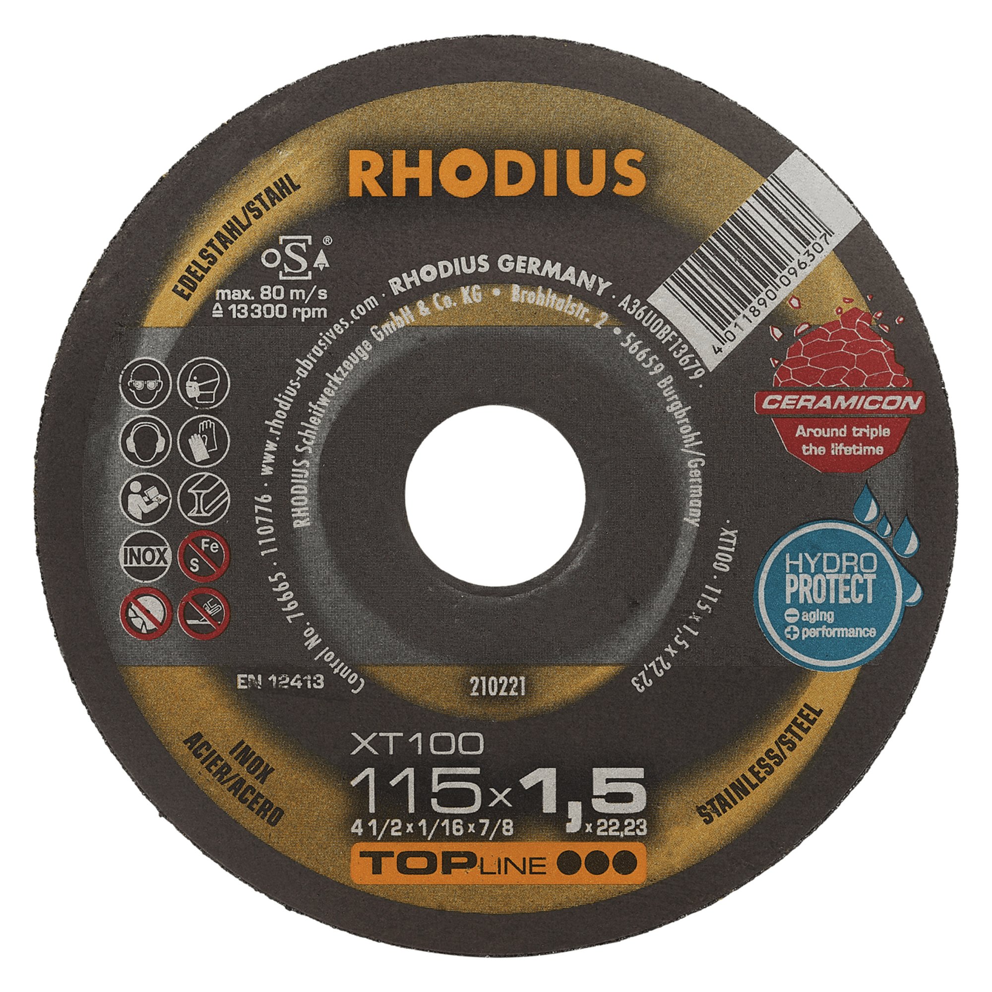 25 x RHODIUS Extradünne Trennscheibe XT100 EXTENDED Ø 115 mm
