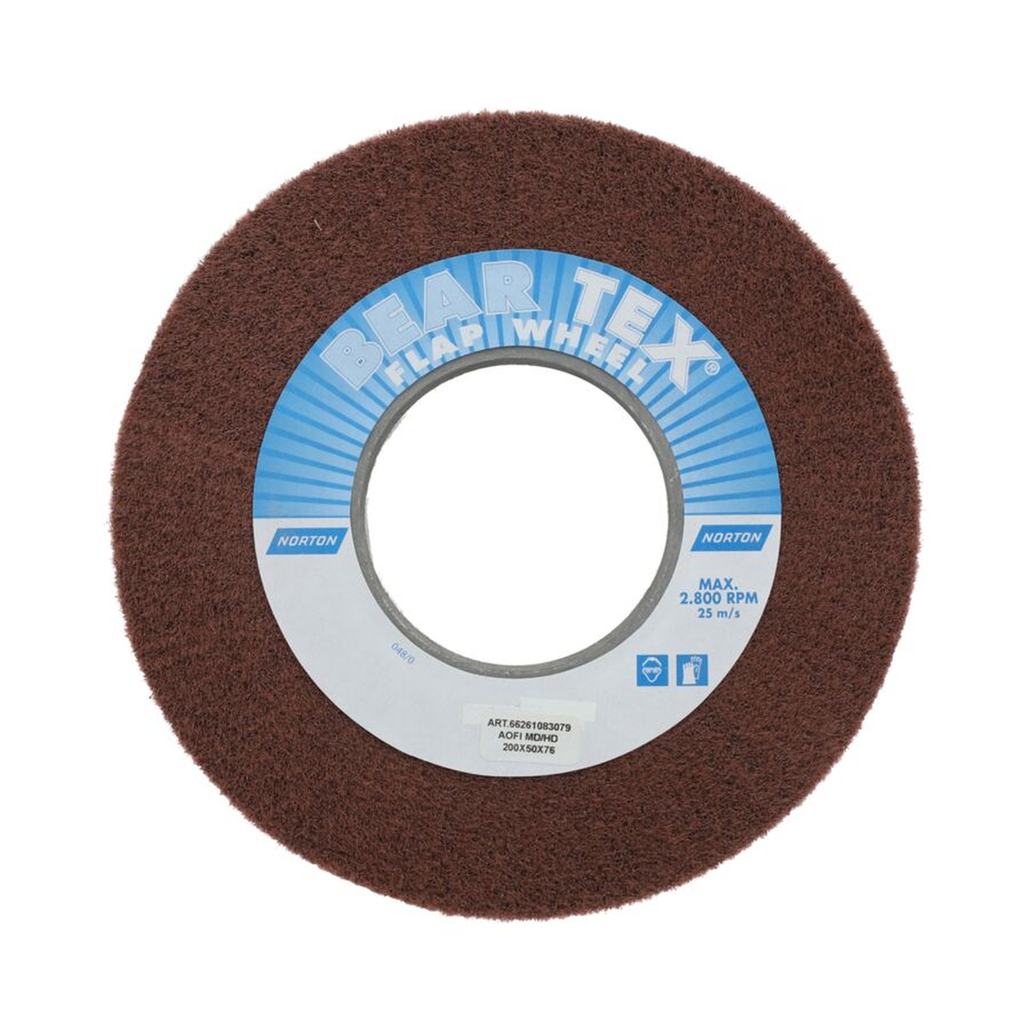 Norton Fächerschleifer Schleifmop mit Flansch 200x50x76 Fein A F2412