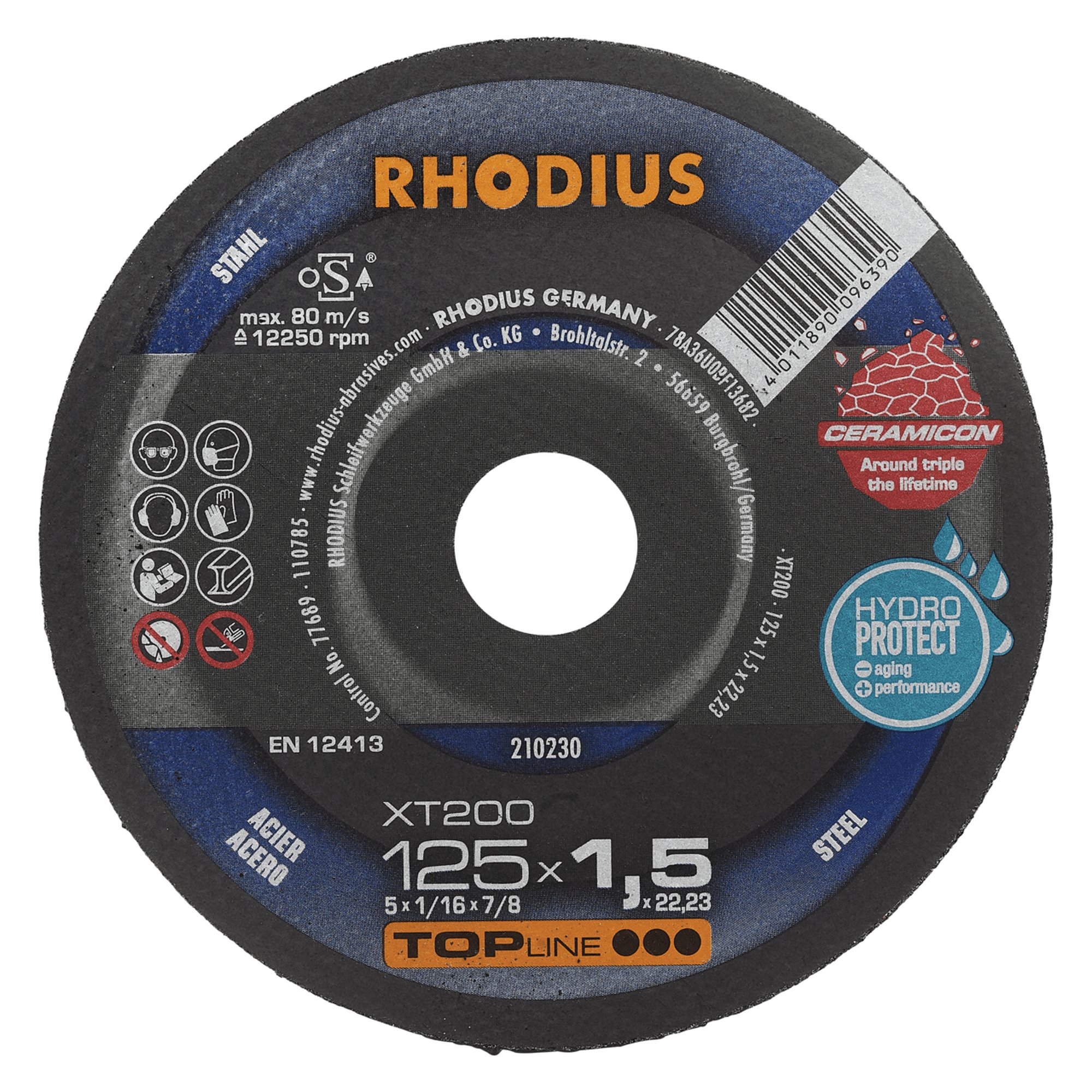 25 x RHODIUS Extradünne Trennscheibe XT200 EXTENDED Ø 125 mm