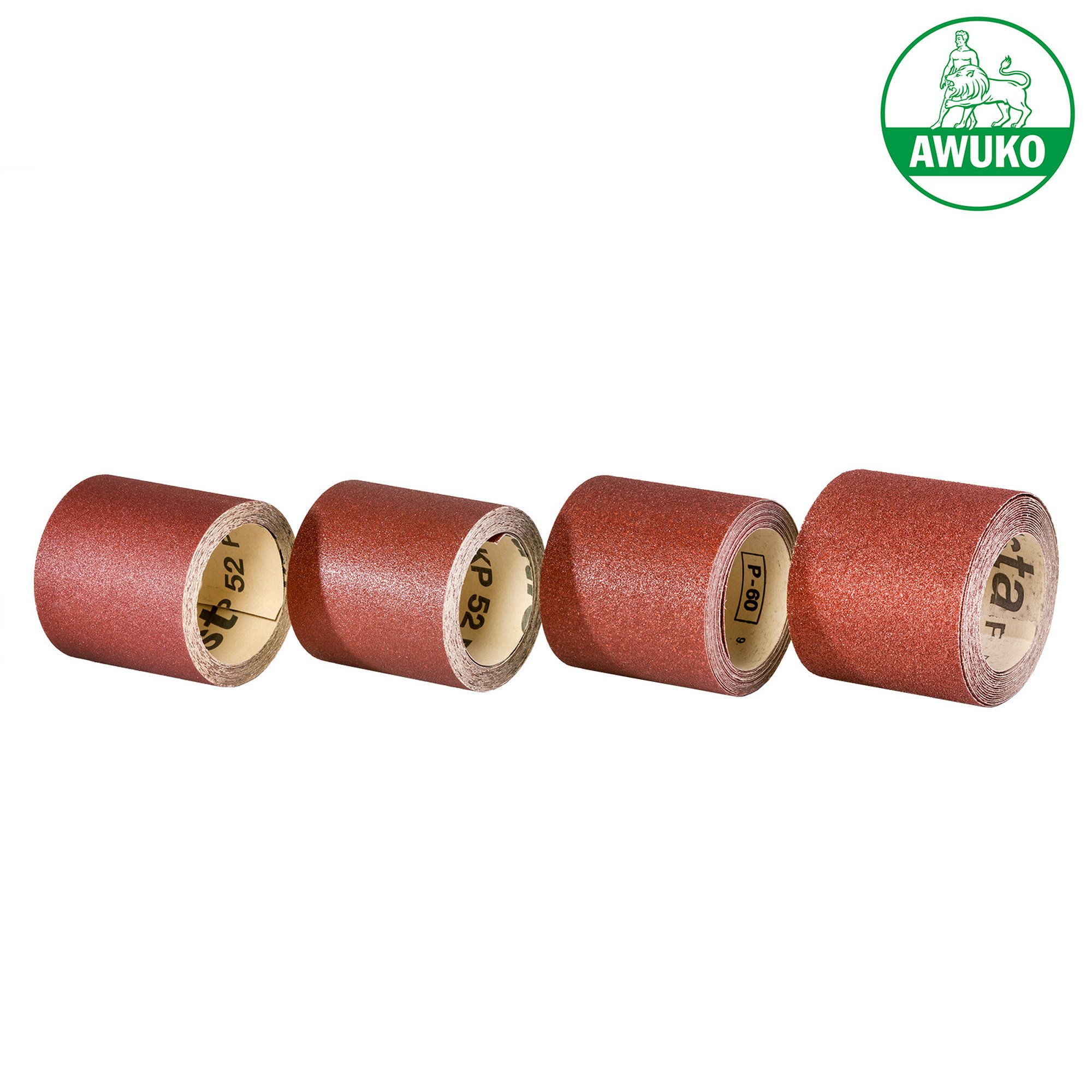 Awuko Schleifrollen-Set Schleifpapier Set für HOLZ  | 100x500 mm | Korn 40 / 60 / 80 / 120