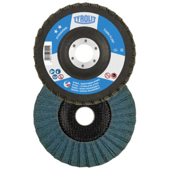 10x Tyrolit Fächerscheibe TWIN FLAP gerade 125x22,23 mm ZA40 STANDARD Stahl/Inox