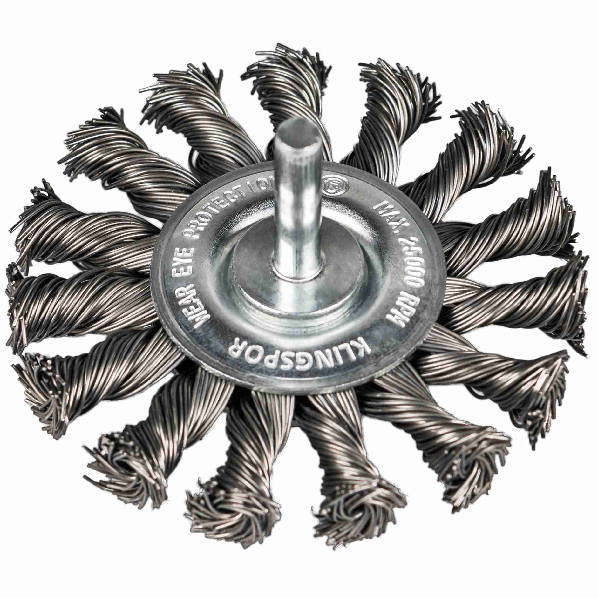 10 x Klingspor Schaftrundbürste gezopft Anzahl Reihen 1, 75 x 12 x 6 mm, 0,5 Edelstahl