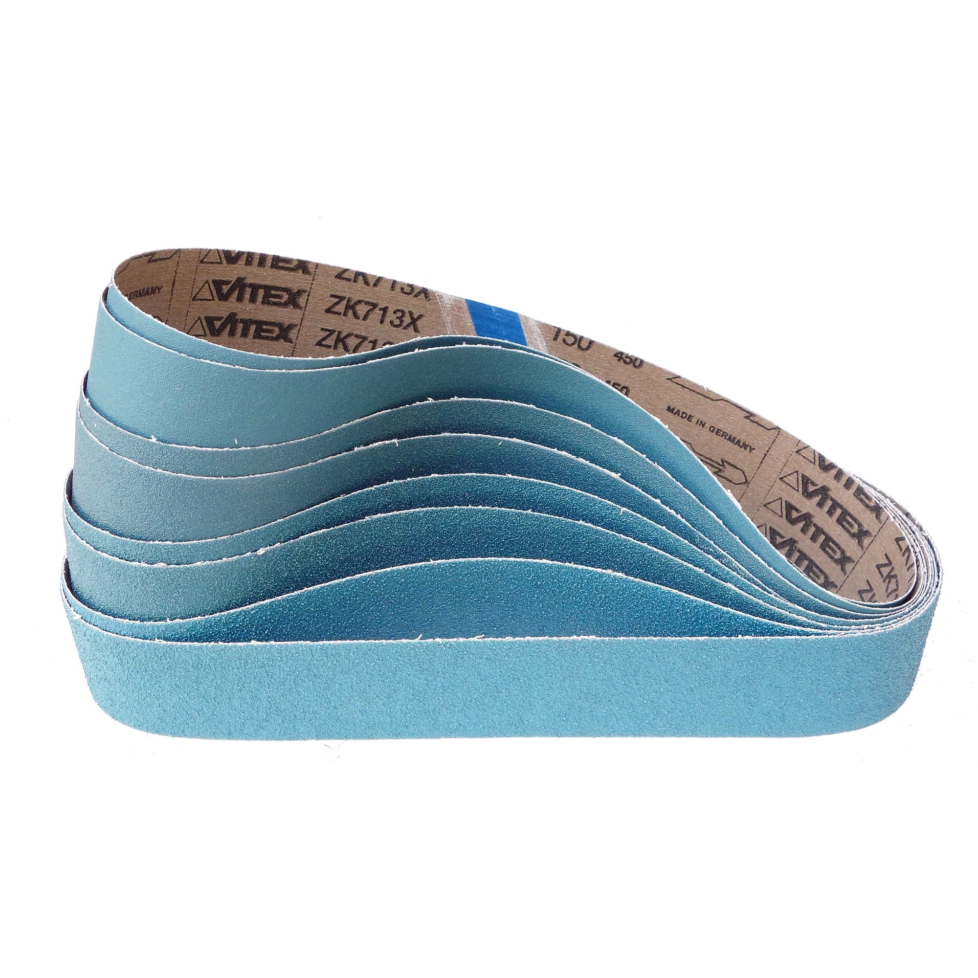 8-teiliges Premium Set VSM Schleifband ZK713X | 50 x 800 mm | P80-150