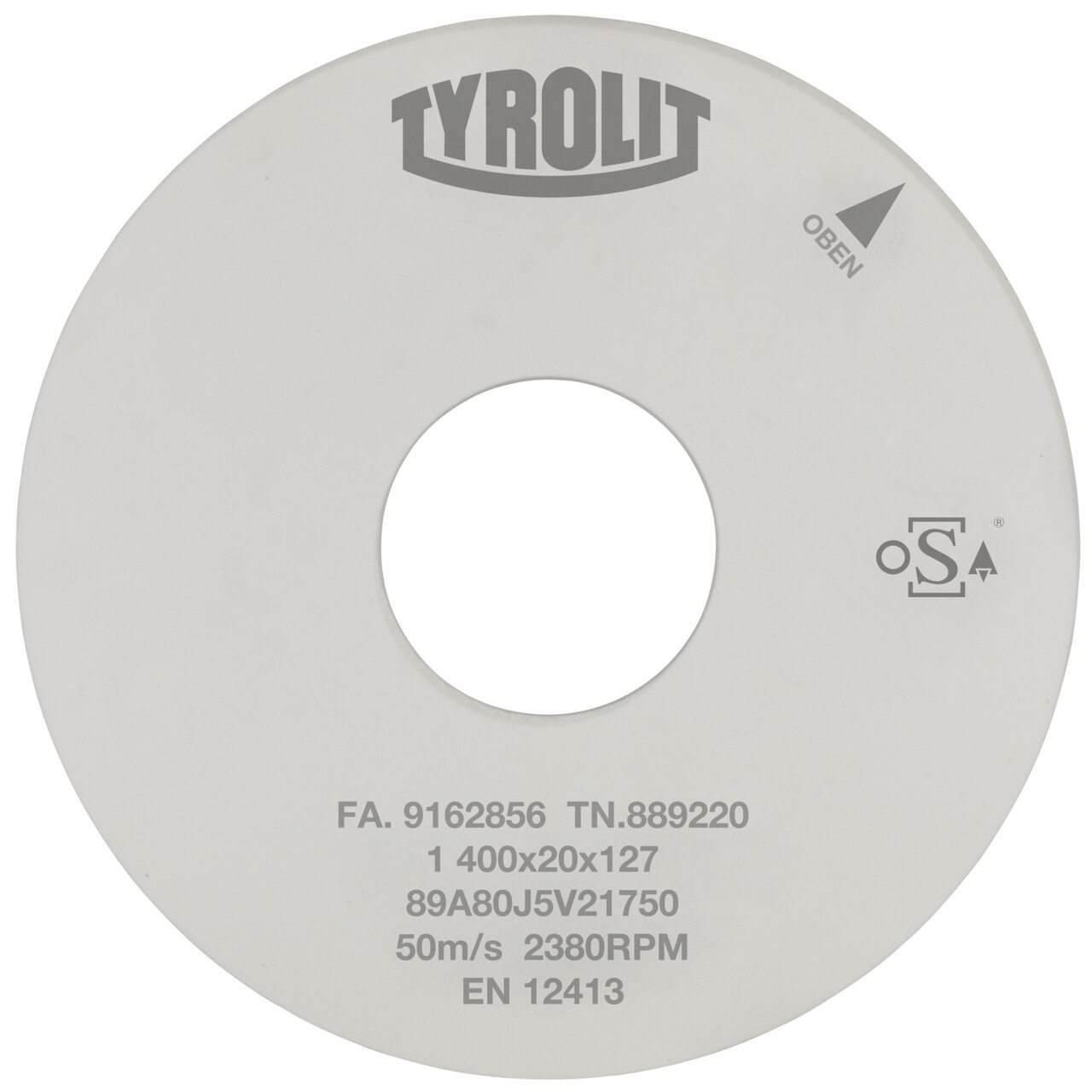 Tyrolit Außenrundschleifscheibe 500x40x203,2 mm A80 V Stahl