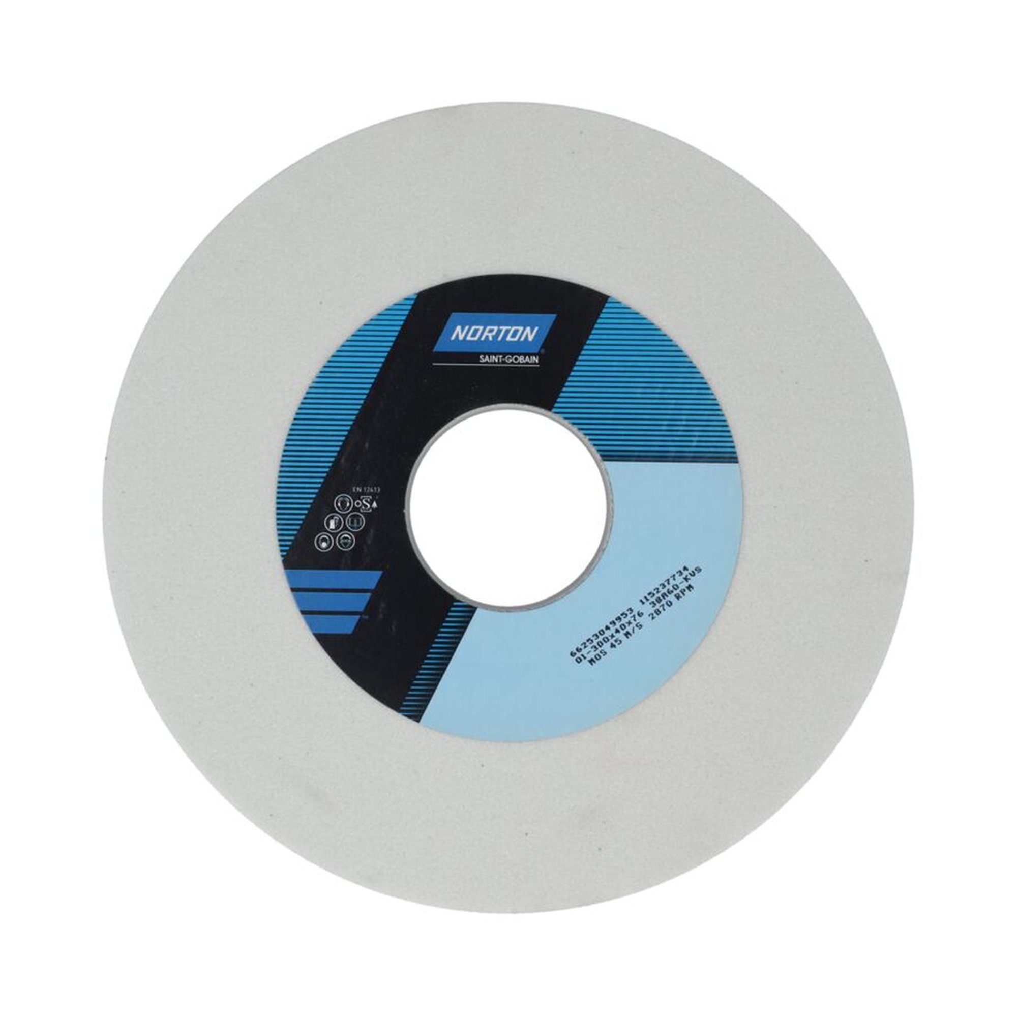 4 x Norton Schleifscheibe gerade 300x40x76 38A 60 KVS - Hochwertige Schleiflösung