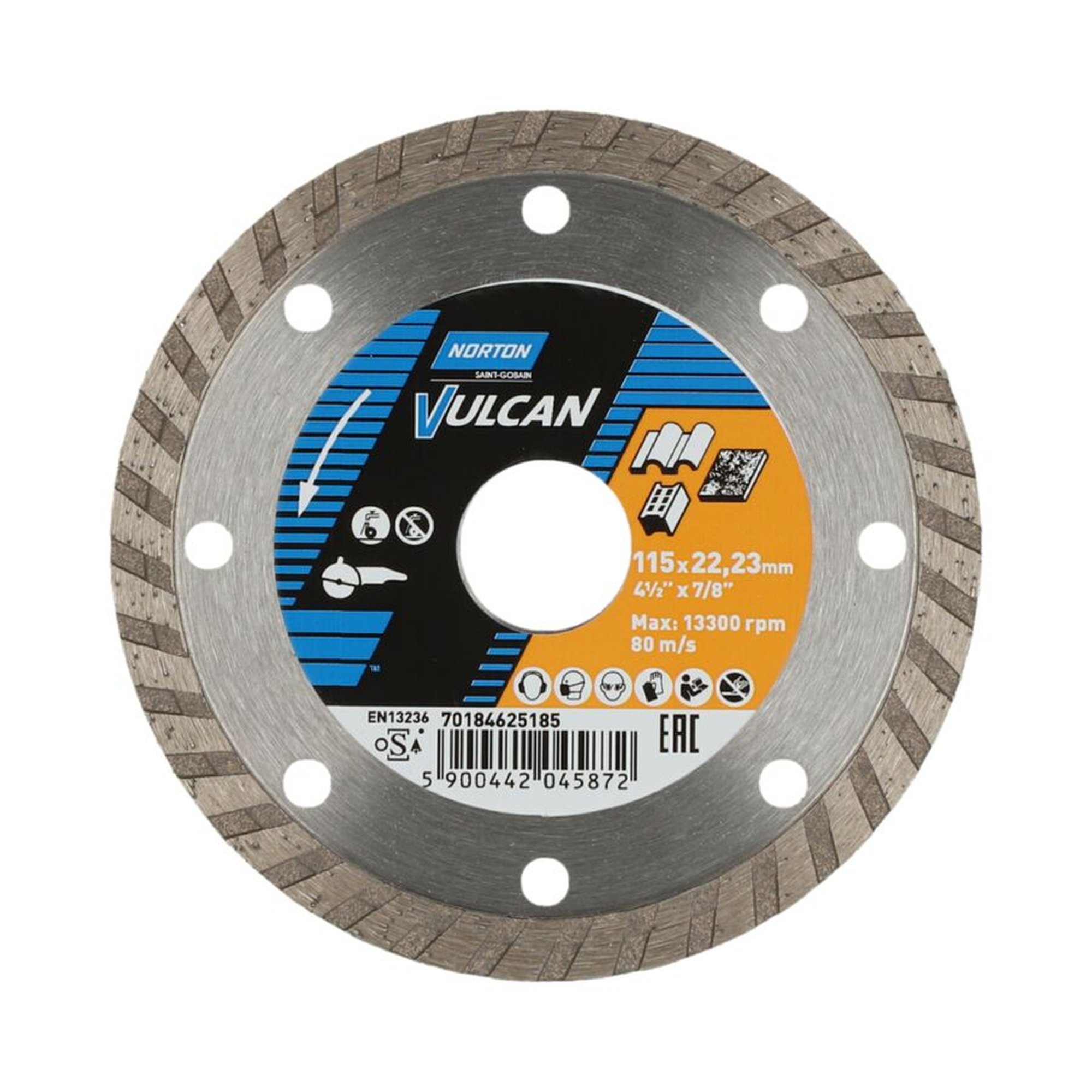 Norton Diamantscheibe Trennscheibe 115mm Vulcan Jet 7x2,2x22,23mm