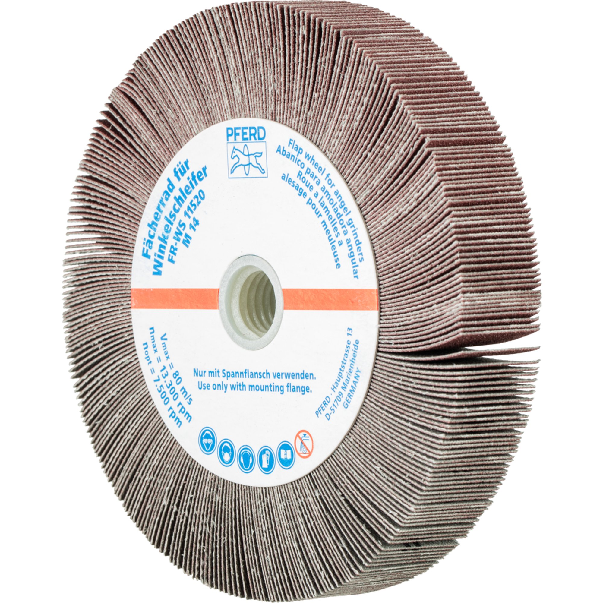 2 x PFERD Fächerrad für Winkelschleifer FR WS 11520 M14 A 180