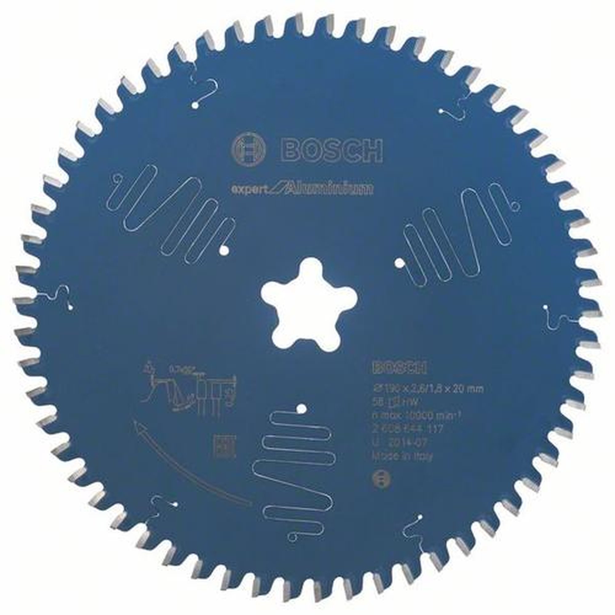 BOSCH Kreissägeblatt Expert für Aluminium, Ø 190 mm, 58 Zähne