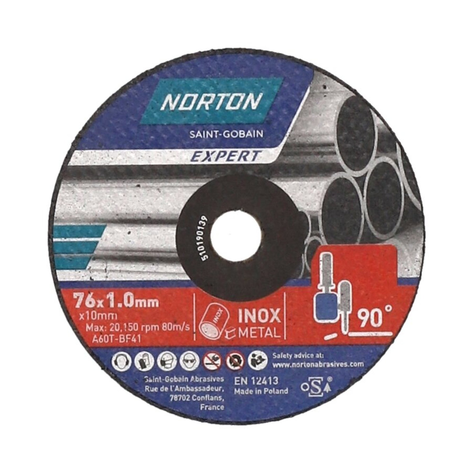 25 x Norton EXPERT Trennscheibe 76x1x10mm für Metall/Inox - 41 Stück verfügbar