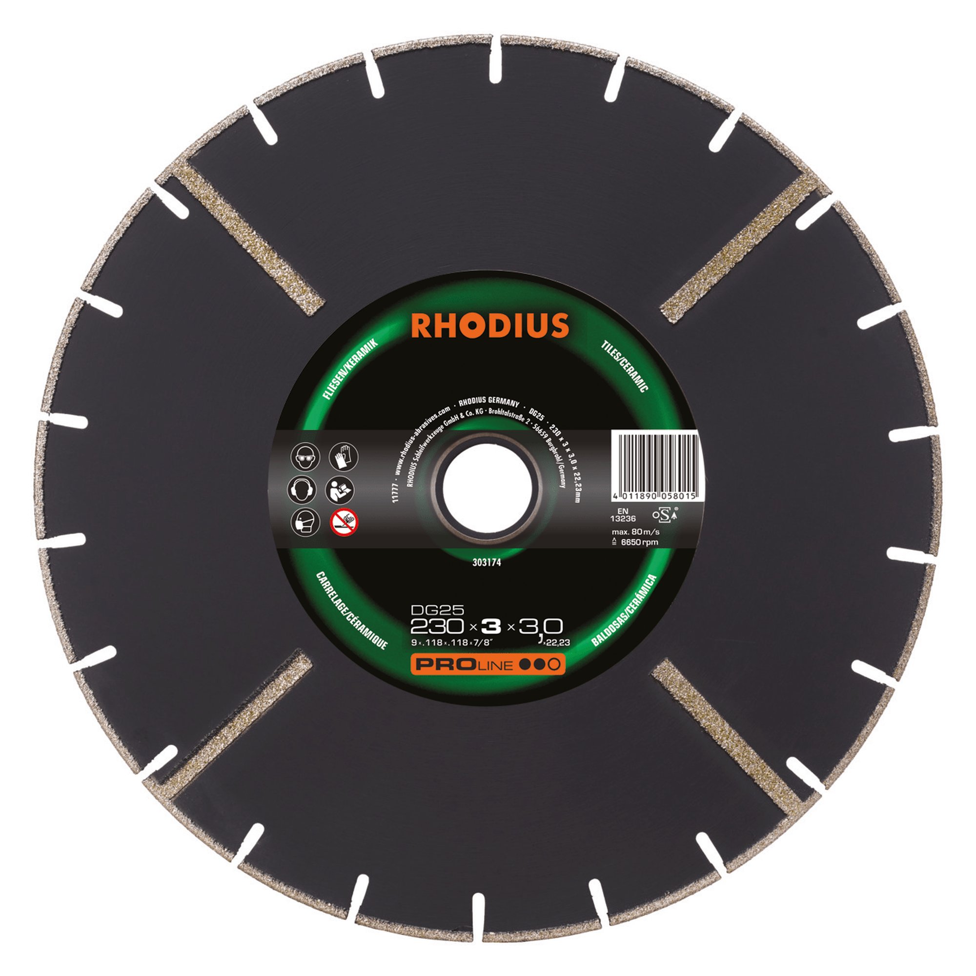 RHODIUS Diamanttrennscheibe  DG25 Ø 230 mm