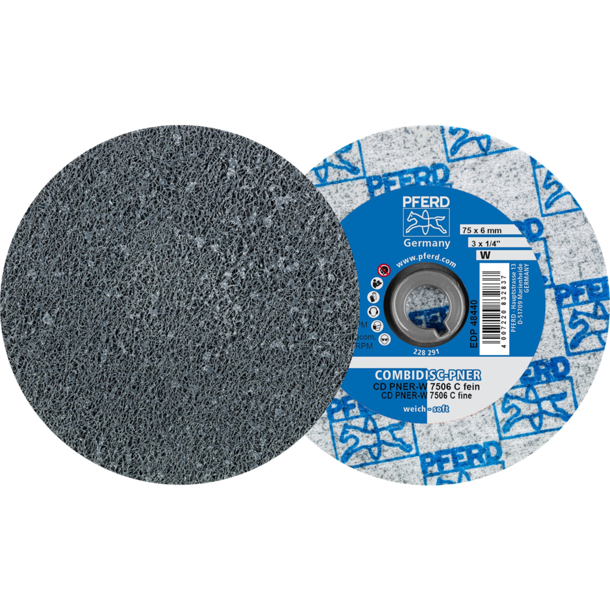 25 x PFERD COMBIDISC-Vliesronde CD PNER-W 7506 SiC F