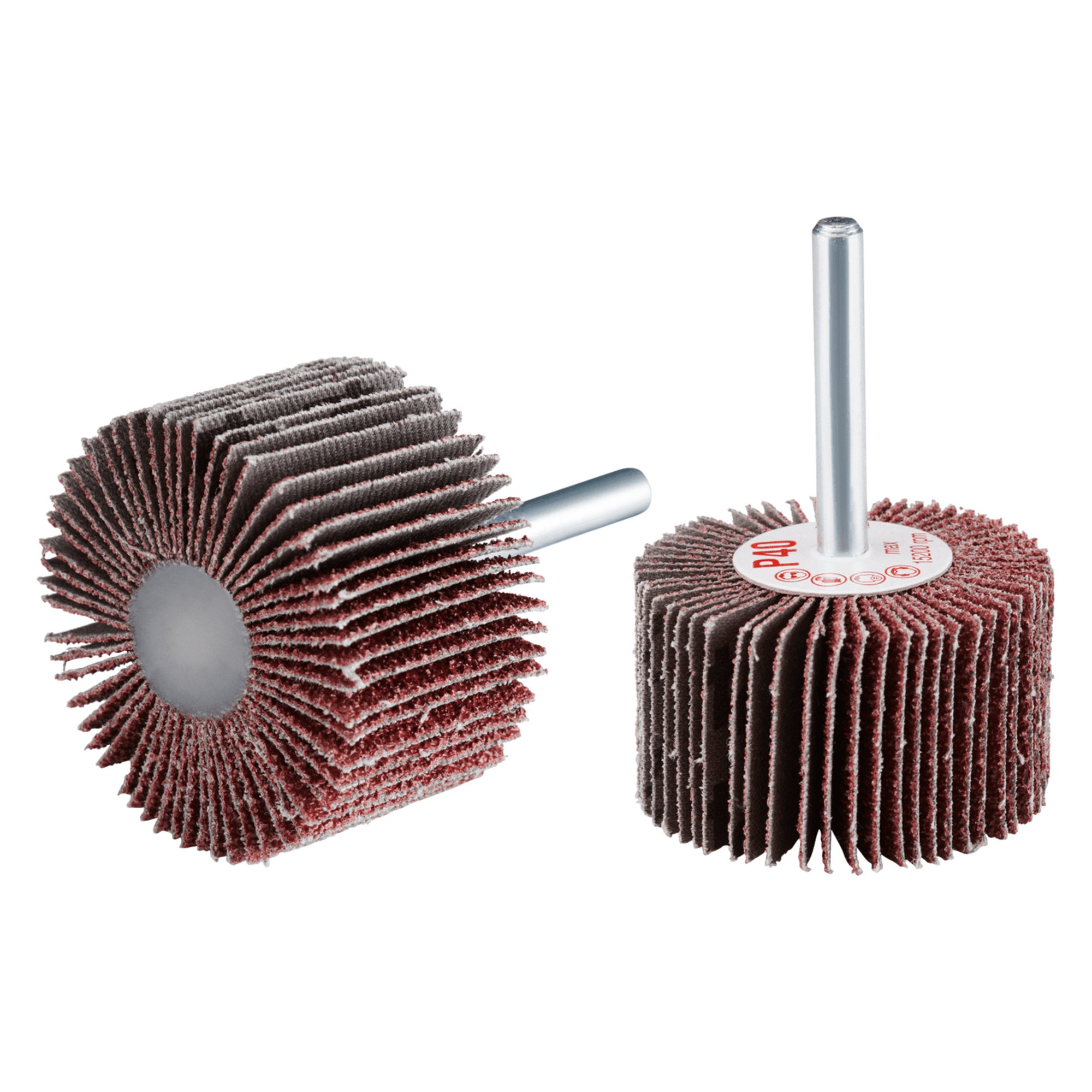 10 x RHODIUS Fächerschleifer Schleifmop FS Ø 50 mm Körnung 60