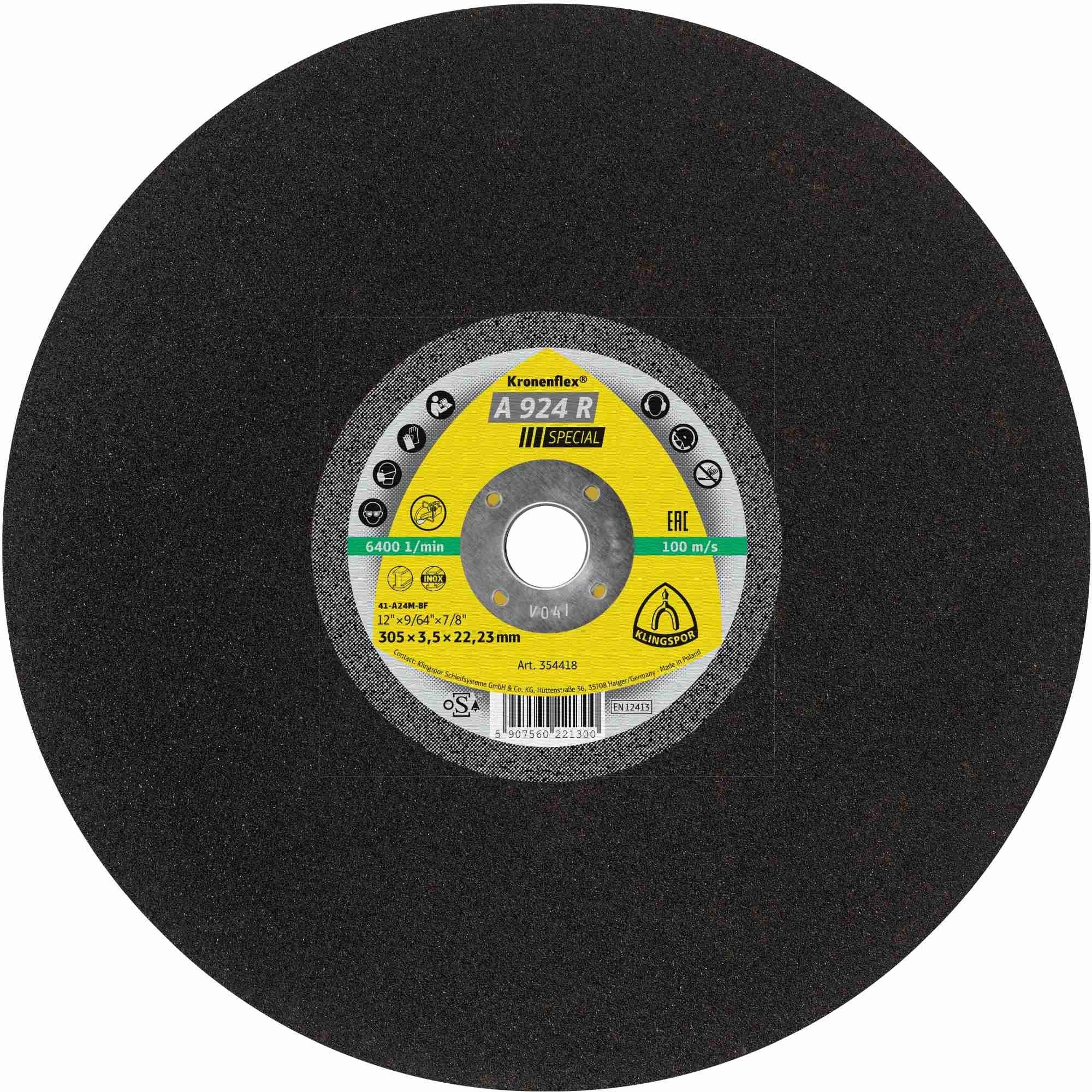 10 x Klingspor A 924 R Großtrennscheiben, 305 x 4 x 22,23 mm gerade