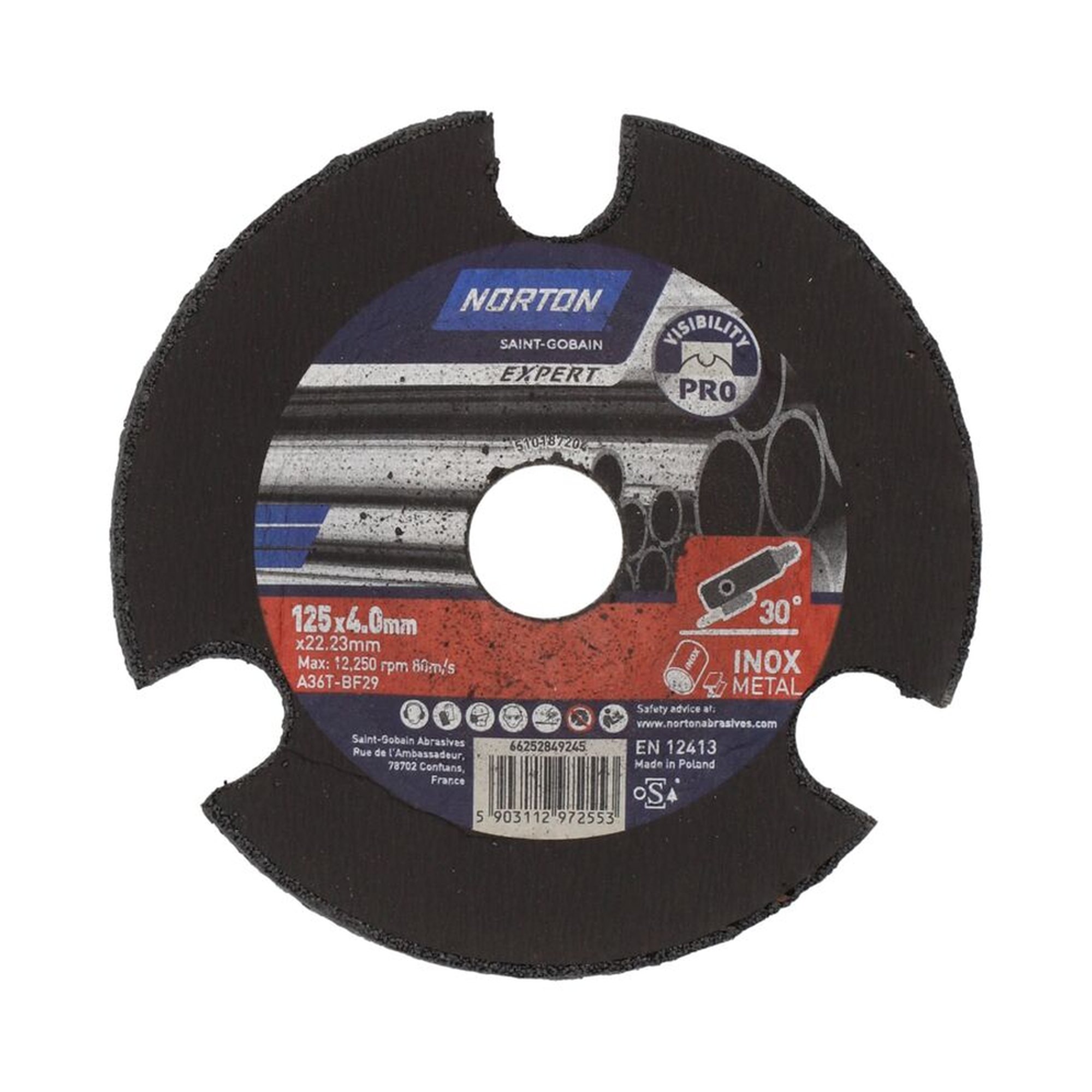 20 x Norton Schruppscheibe gekröpft Metall/Inox EXPERT PRO 125x4x22.23mm